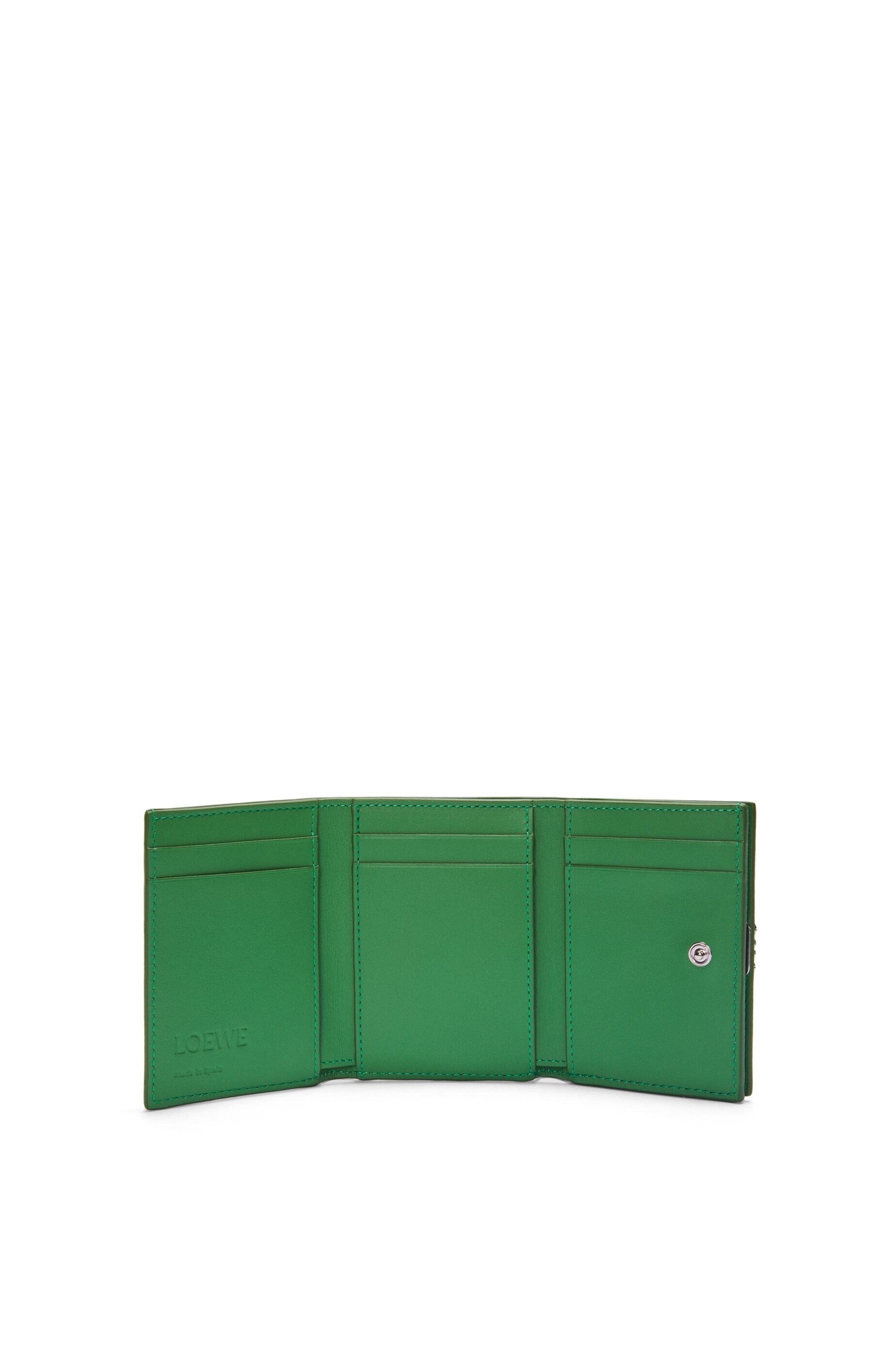 Anagram trifold wallet in pebble grained calfskin - 2