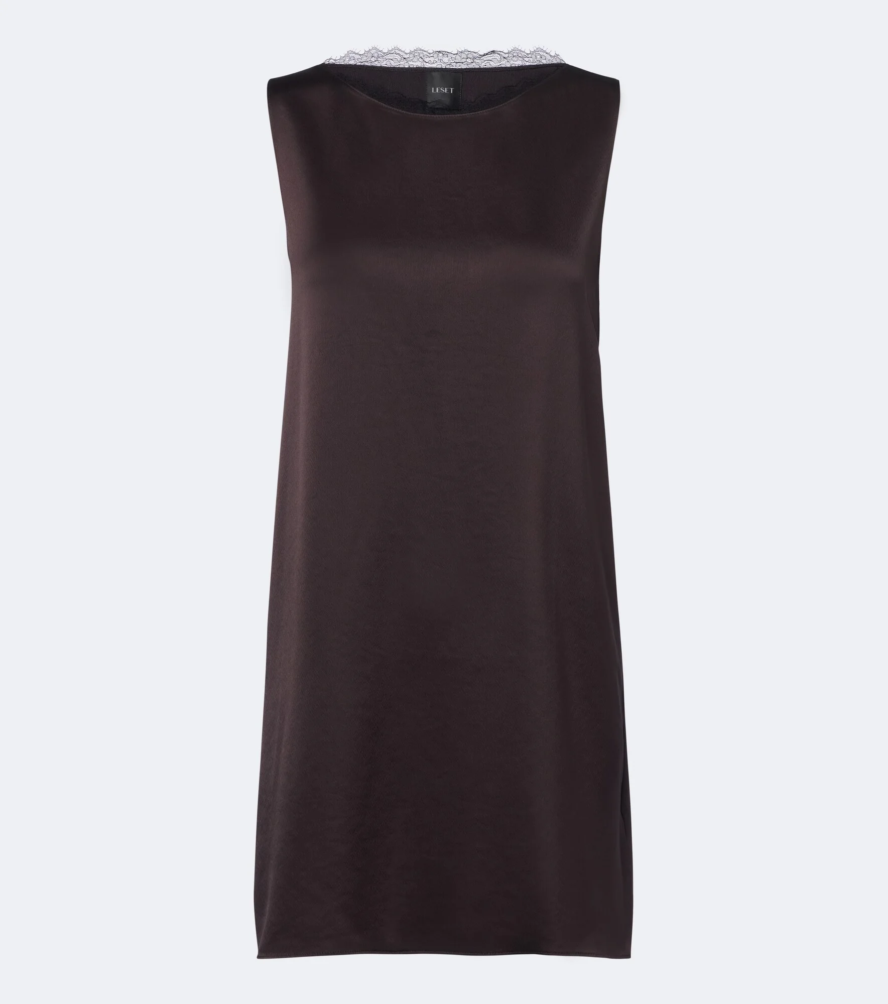 Barb lace-trimmed satin minidress - 1
