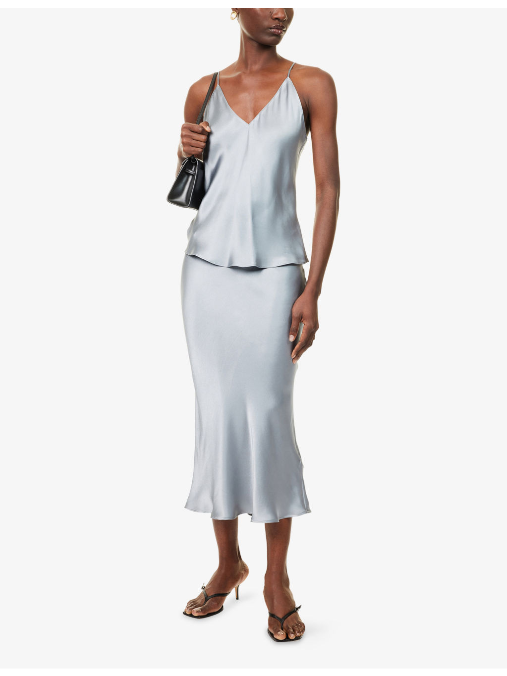 Bar Slim-Fit Silk Midi Skirt - 2