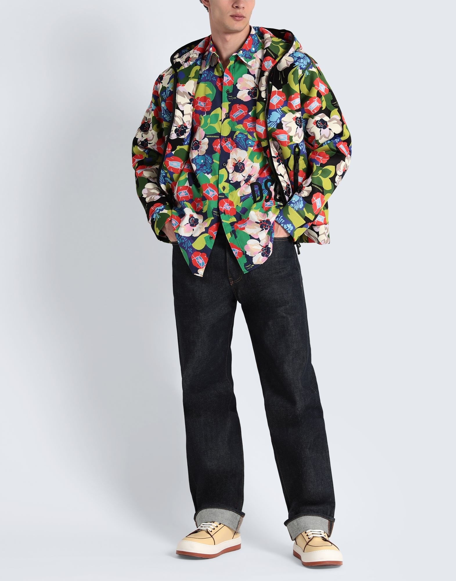 Green Men's Patterned Shirt - 2
