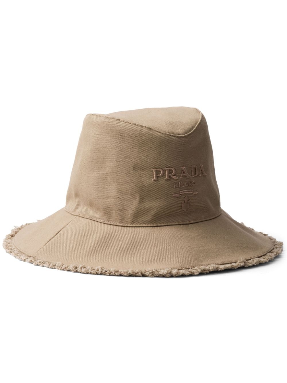 logo-embroidered cotton bucket hat - 1