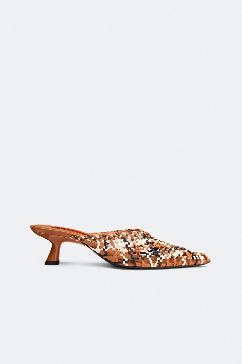 SIMONMILLER Knotted Gala Mule In Chestnut Multi outlook