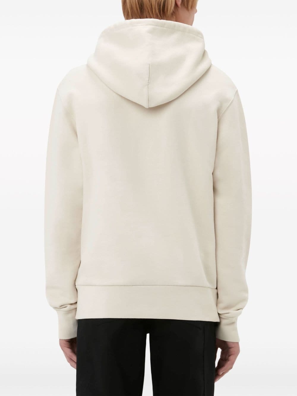 logo-embroidered cotton hoodie - 5