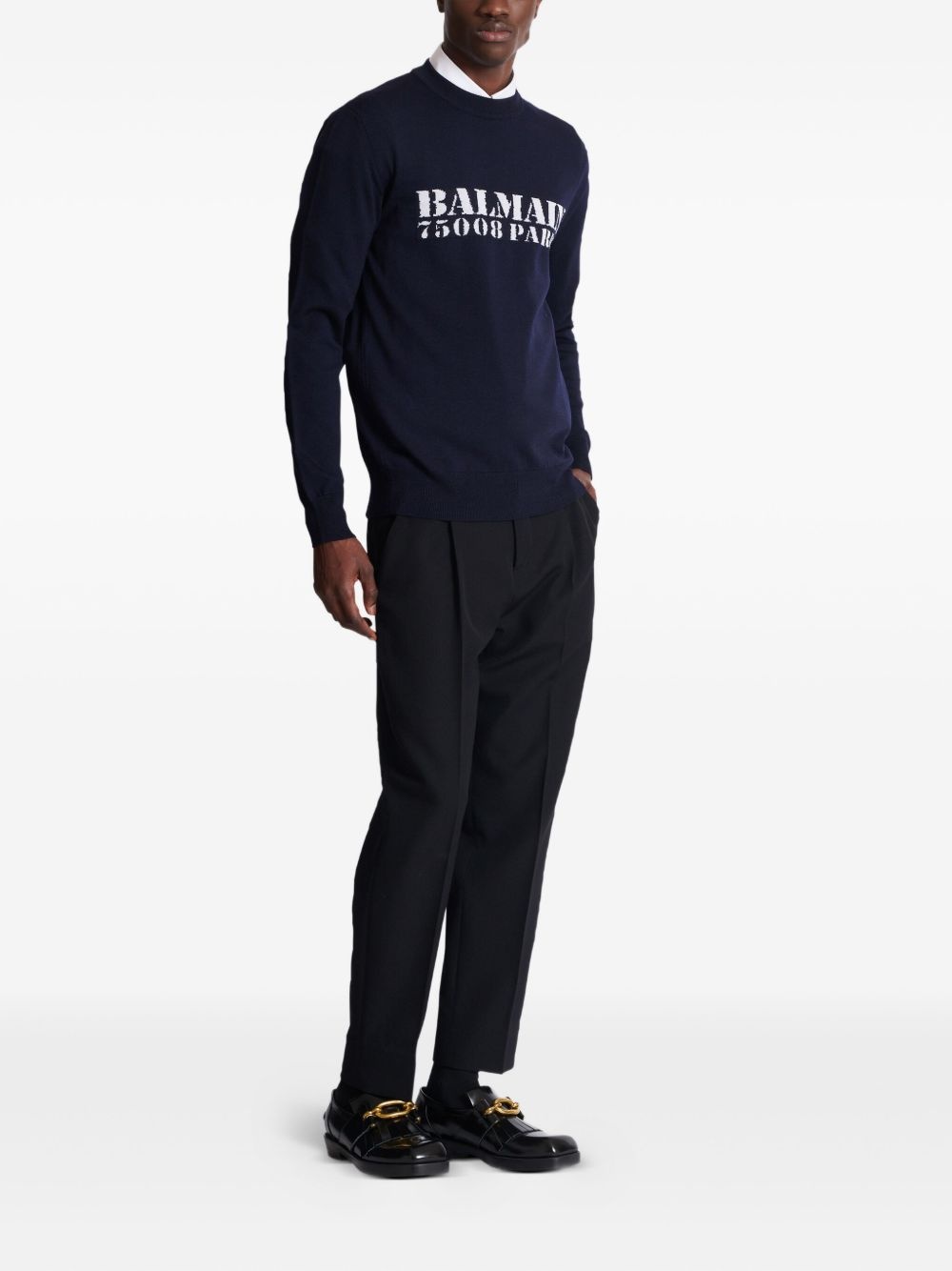 logo intarsia-knit jumper - 5