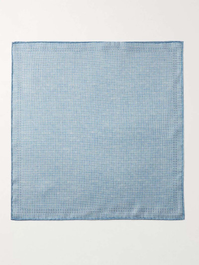 Brunello Cucinelli Reversible Printed Silk Pocket Square outlook