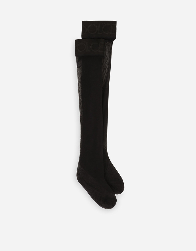 Hold-up stockings with branded elastic 1