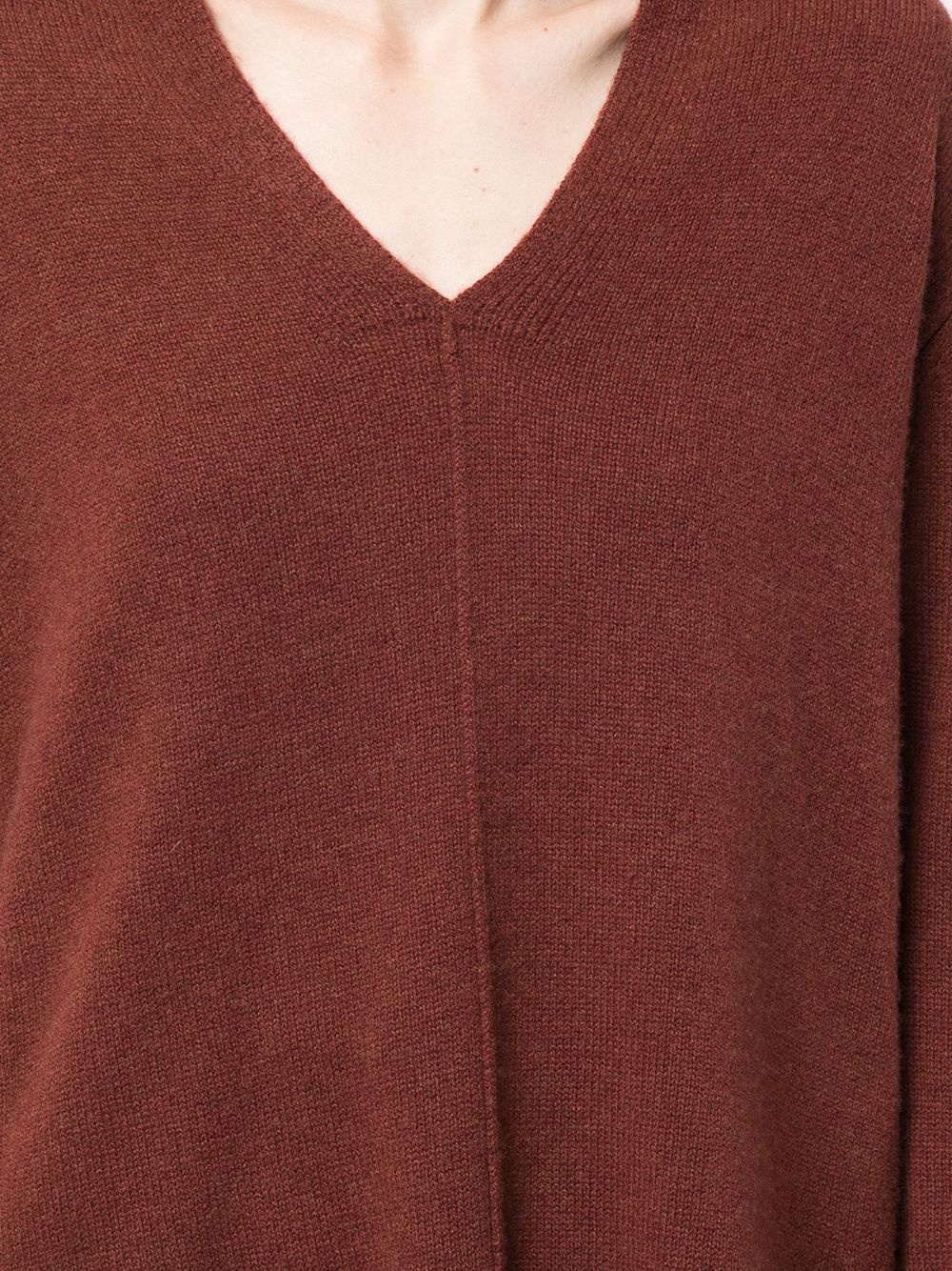 V-neck cashmere-knit top - 5