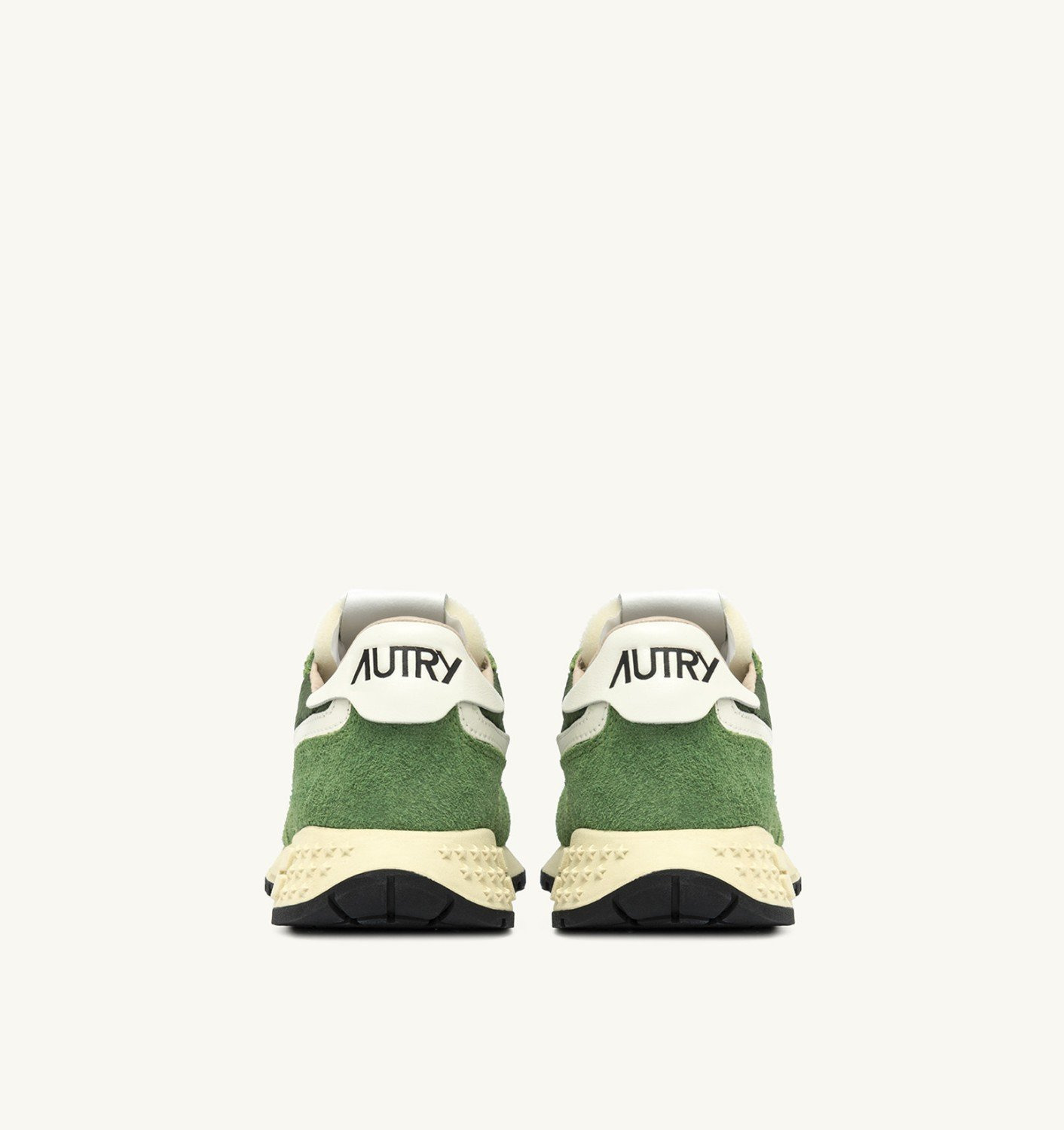 REELWIND LOW SNEAKERS IN MILITARY GREEN AND MARSHMALLOW NYLON AND SUEDE - 3