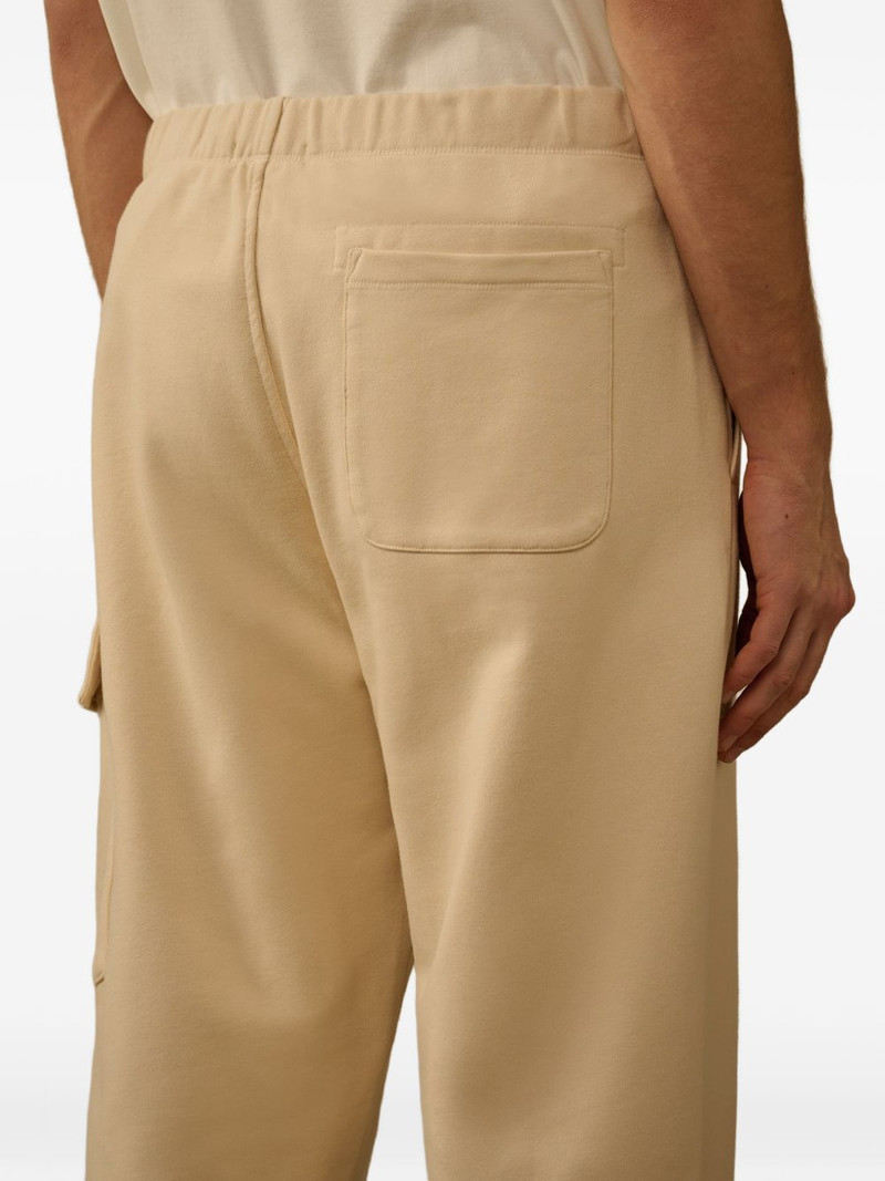 diagonal-raised fleece cargo-pocket cotton track pants 6