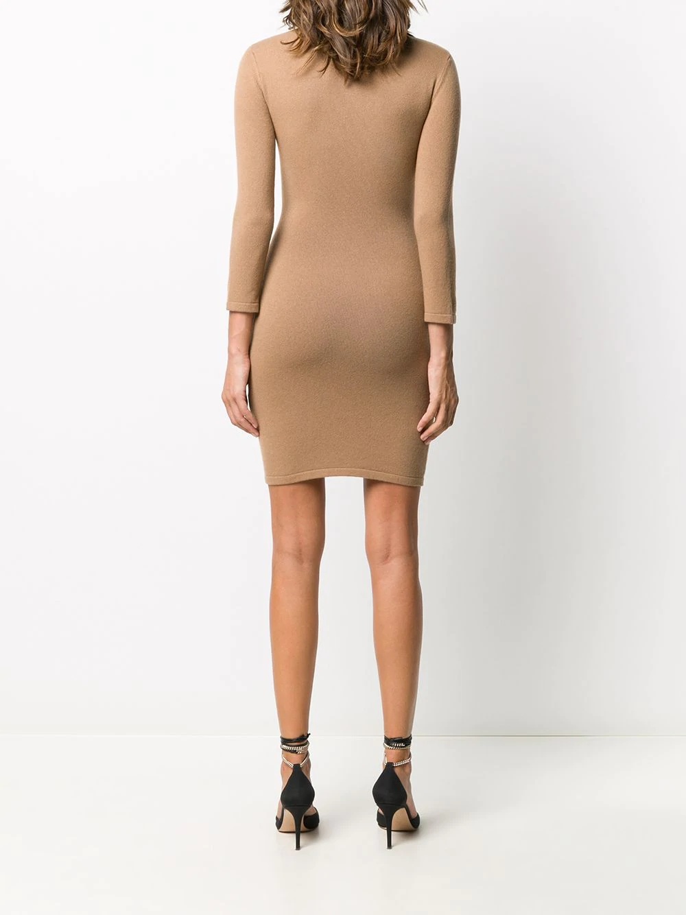 knitted long-sleeve dress - 4