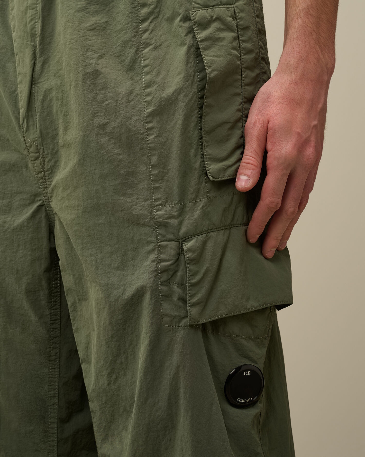 C.P. Company Flatt Nylon Oversized Cargo Pants | REVERSIBLE