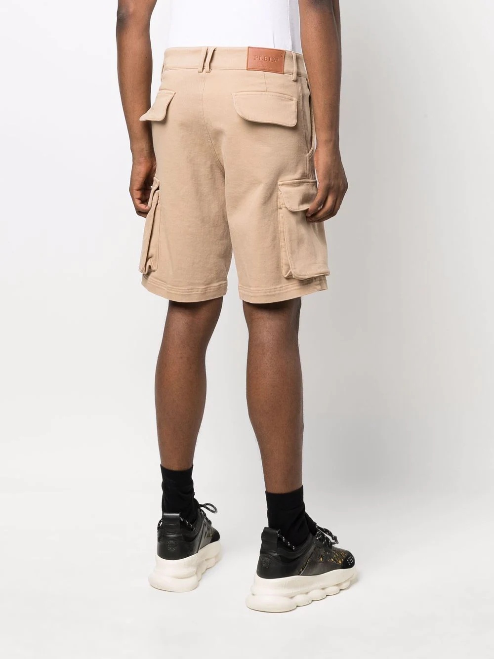 cotton-blend cargo shorts - 4