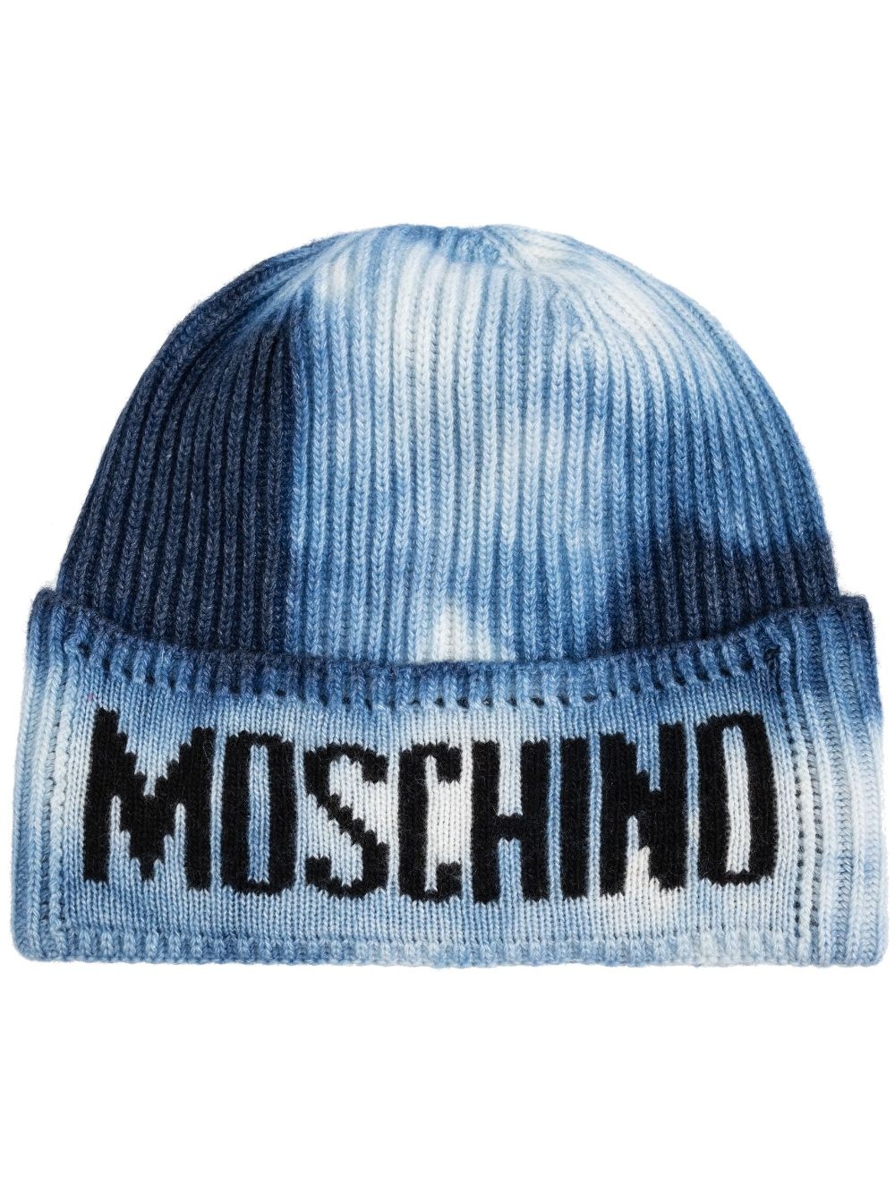 intarsia-logo knit beanie - 1