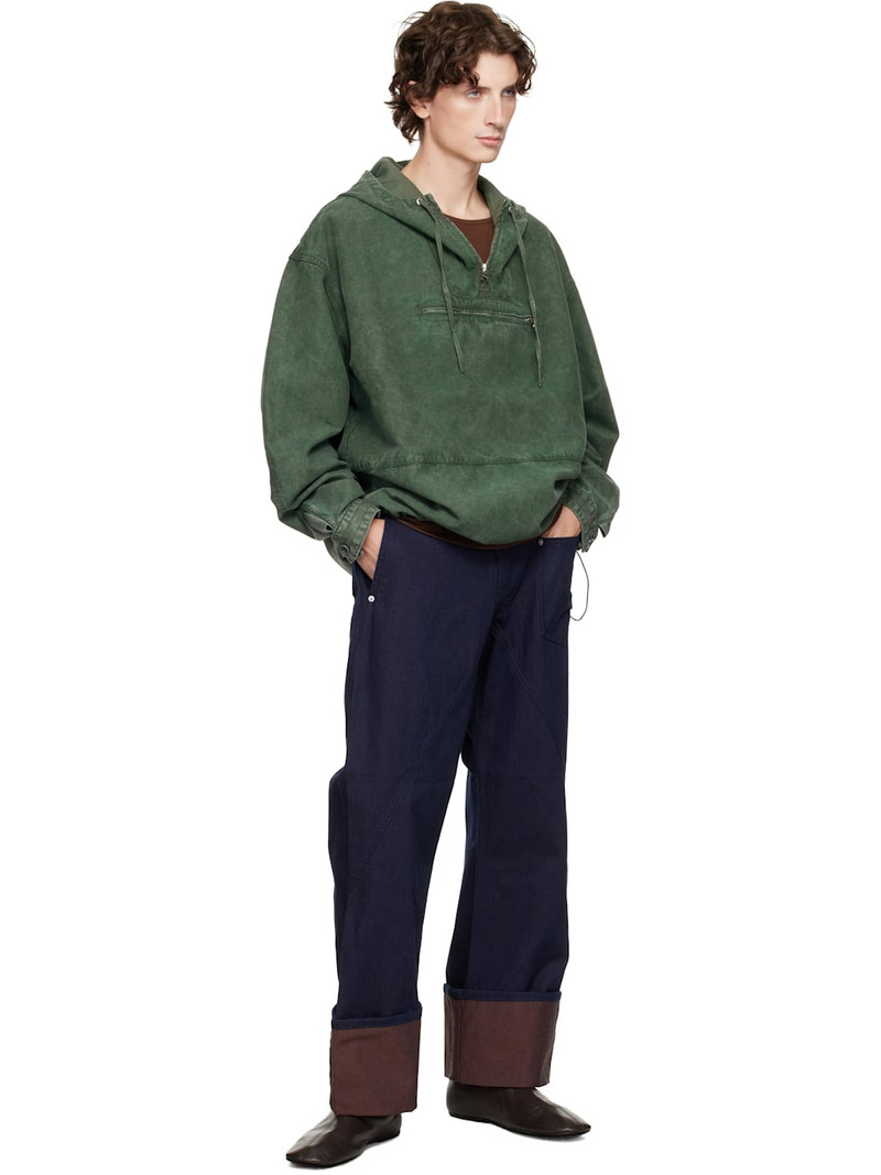 JW Anderson Green Garment-Dyed Anorak Jacket outlook