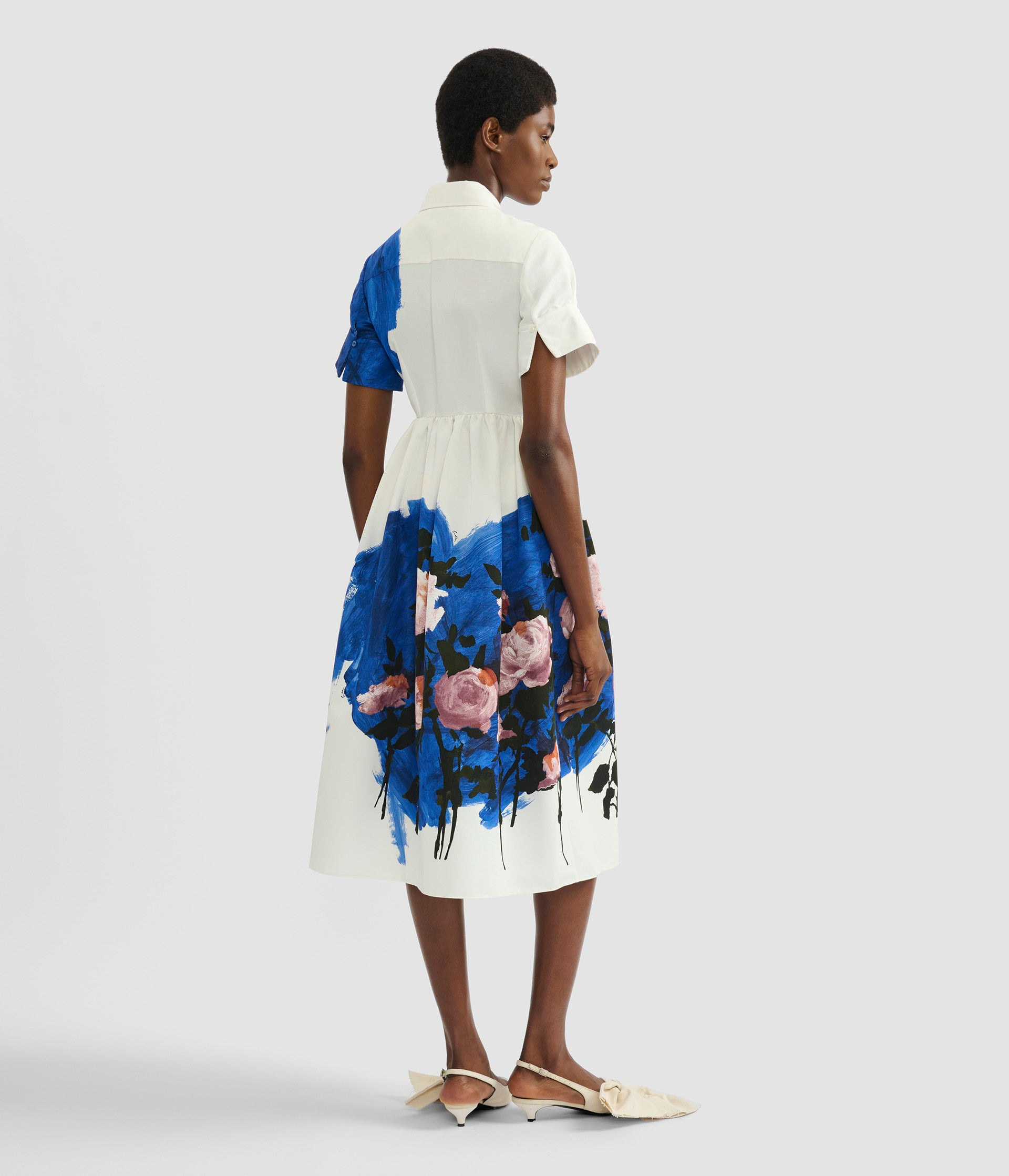 SHORT SLEEVE MIDI SHIRT DRESS - 5