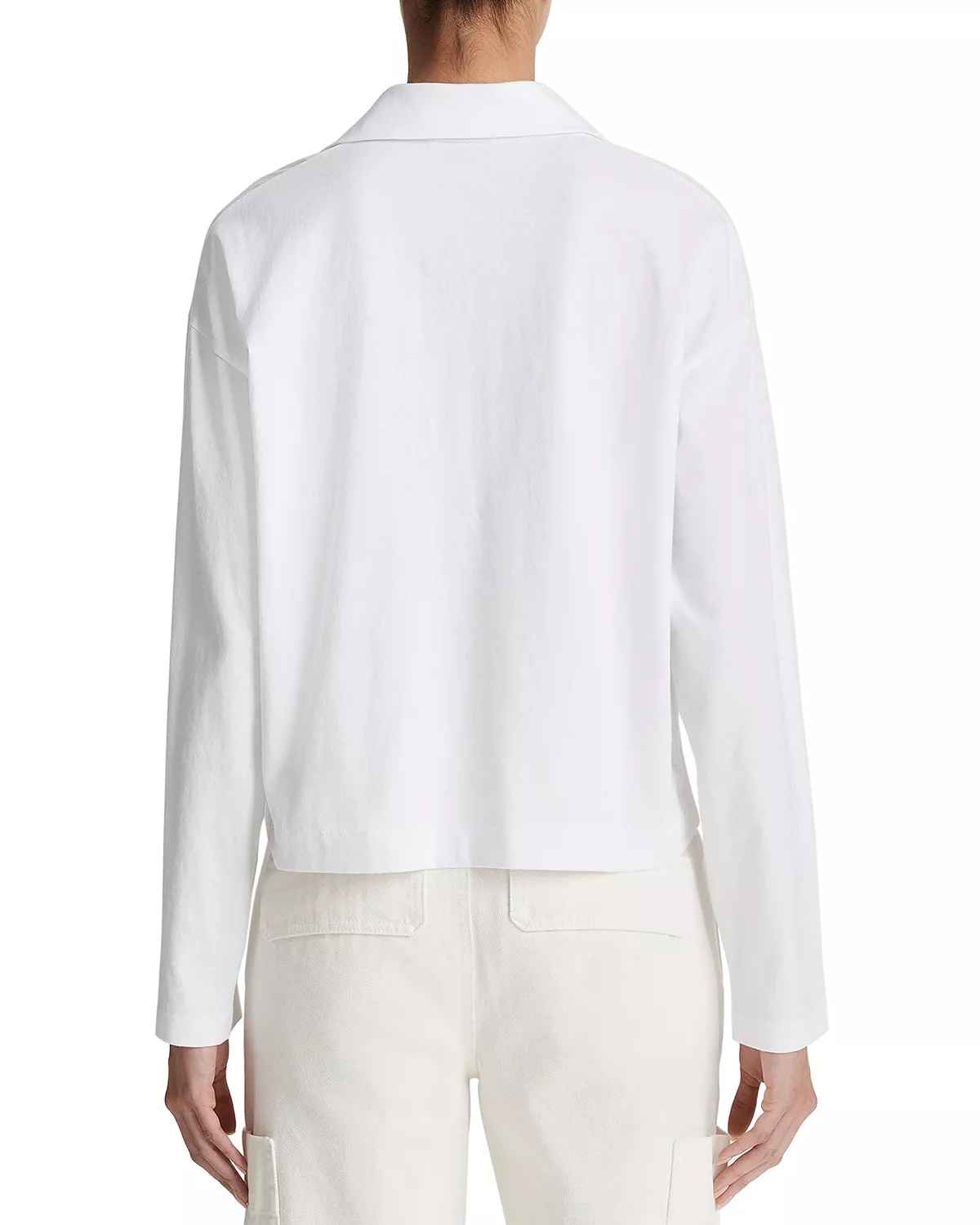 Cotton Long Sleeve V Neck Top - 3