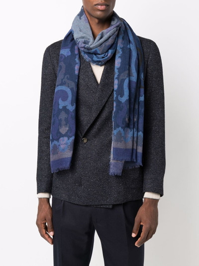 Etro patterned cashmere scarf outlook