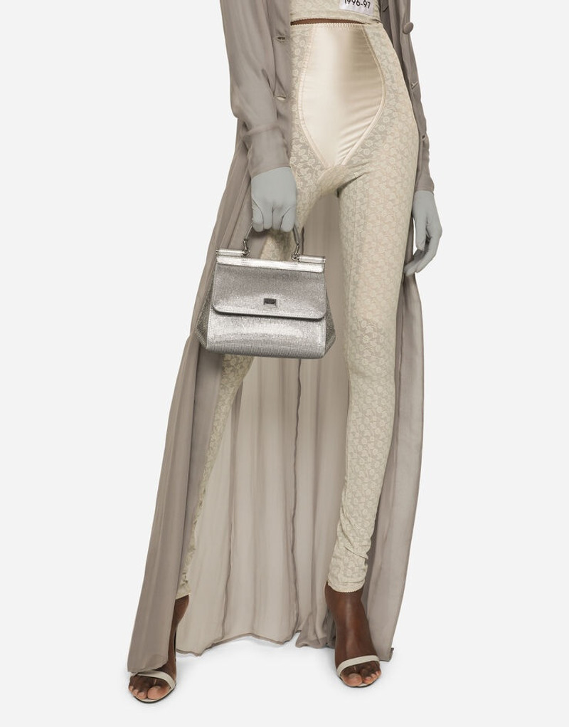 Dolce & Gabbana Small satin Sicily bag with fusible rhinestones outlook