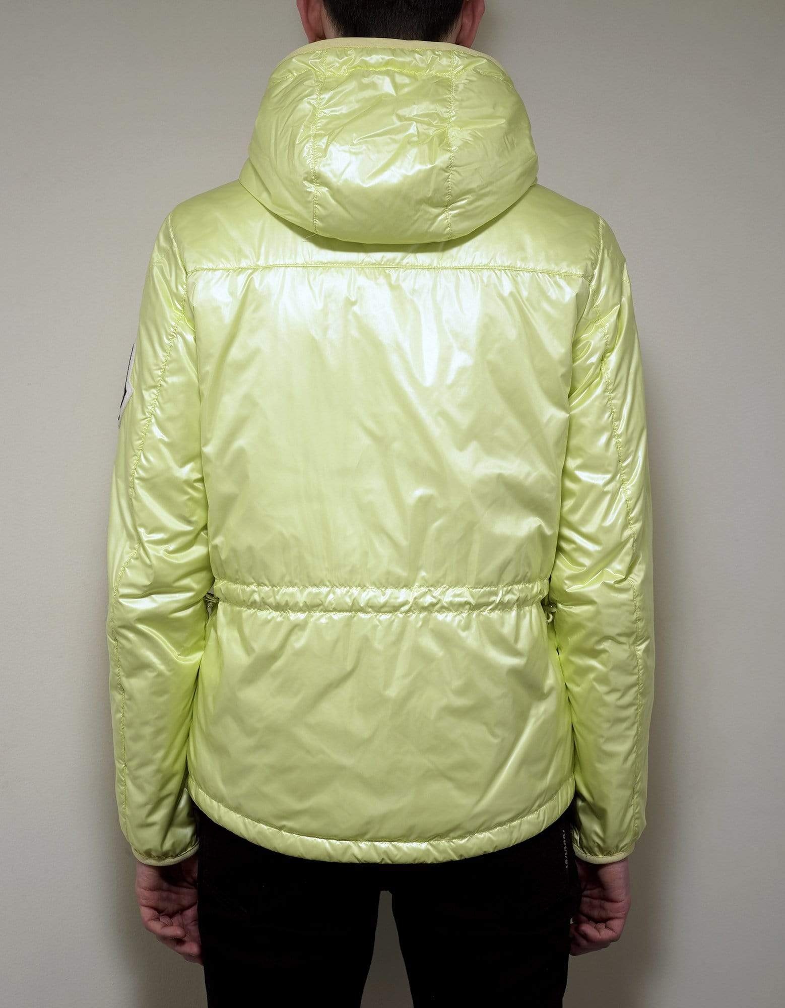 Moncler Lafond Yellow Nylon Down Jacket | zoofashions | REVERSIBLE