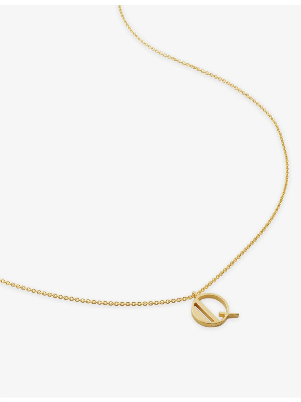 Initial Q 18ct Gold-Vermeil Plated 925 Sterling Silver Necklace - 1