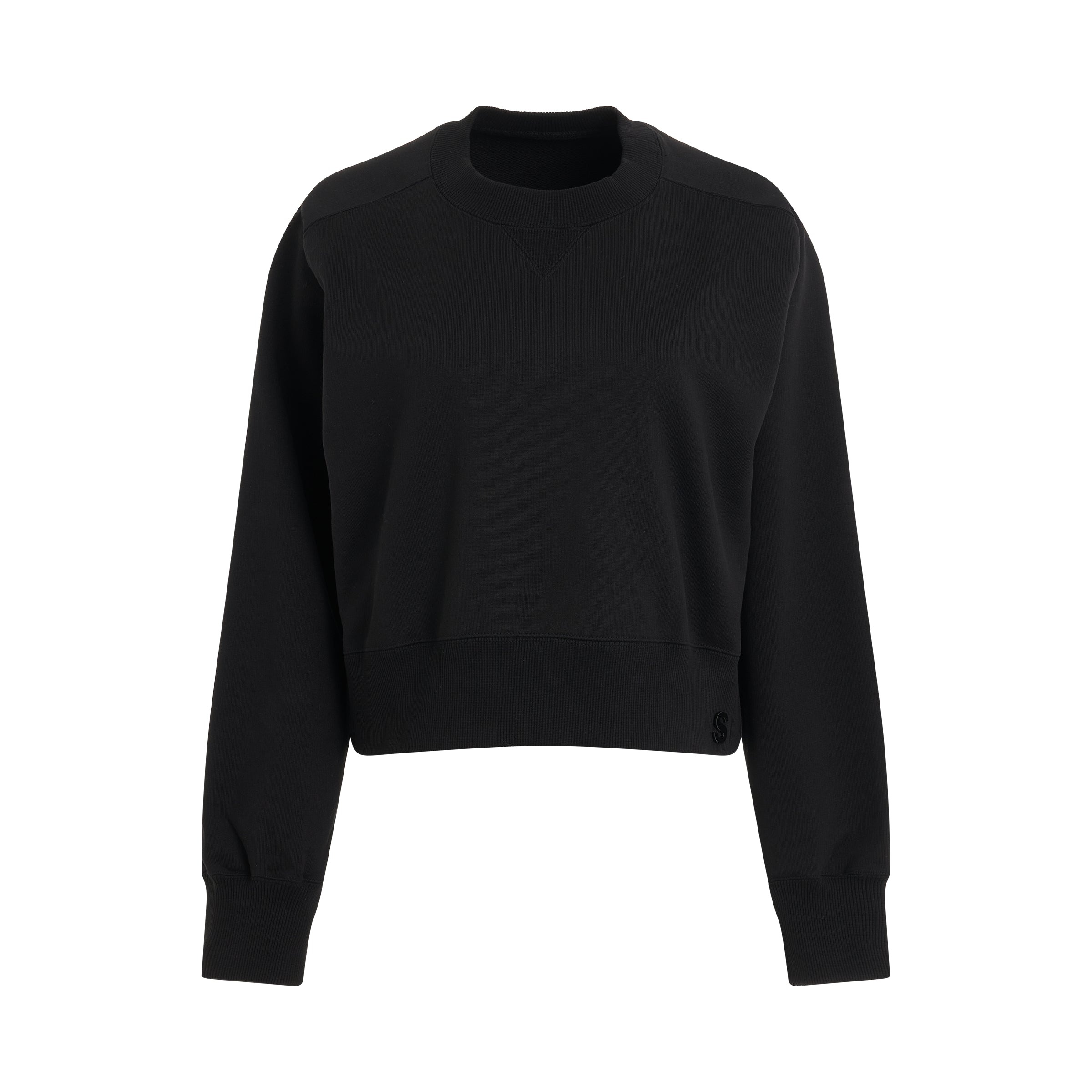 S Sweat Jersey Pullover in Black - 1