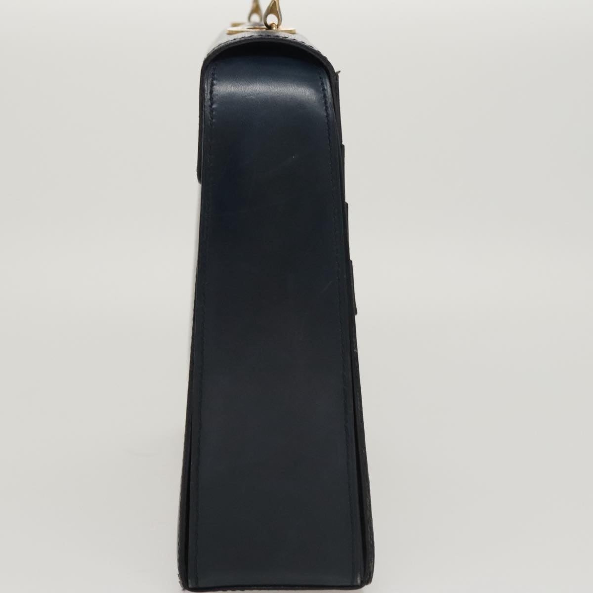 CELINE Hand Bag Leather Navy Red Yellow - 4
