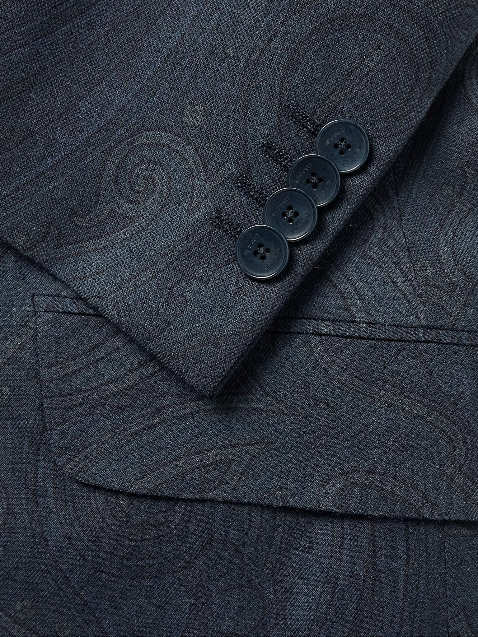 Slim-Fit Paisley-Print Wool-Twill Blazer - 5