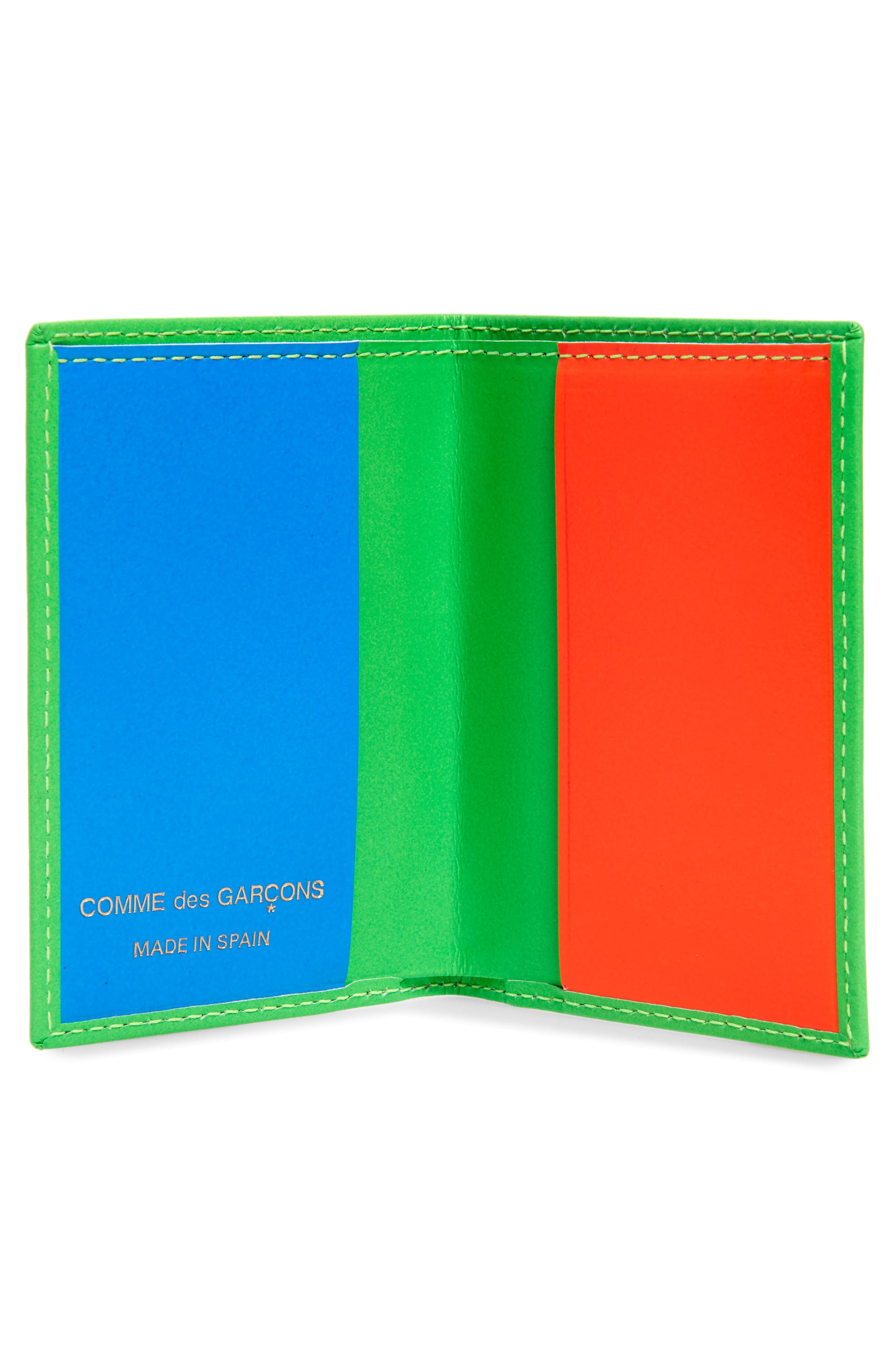 Comme des Garçons Wallets Super Fluo Card Case in Green at Nordstrom - 2