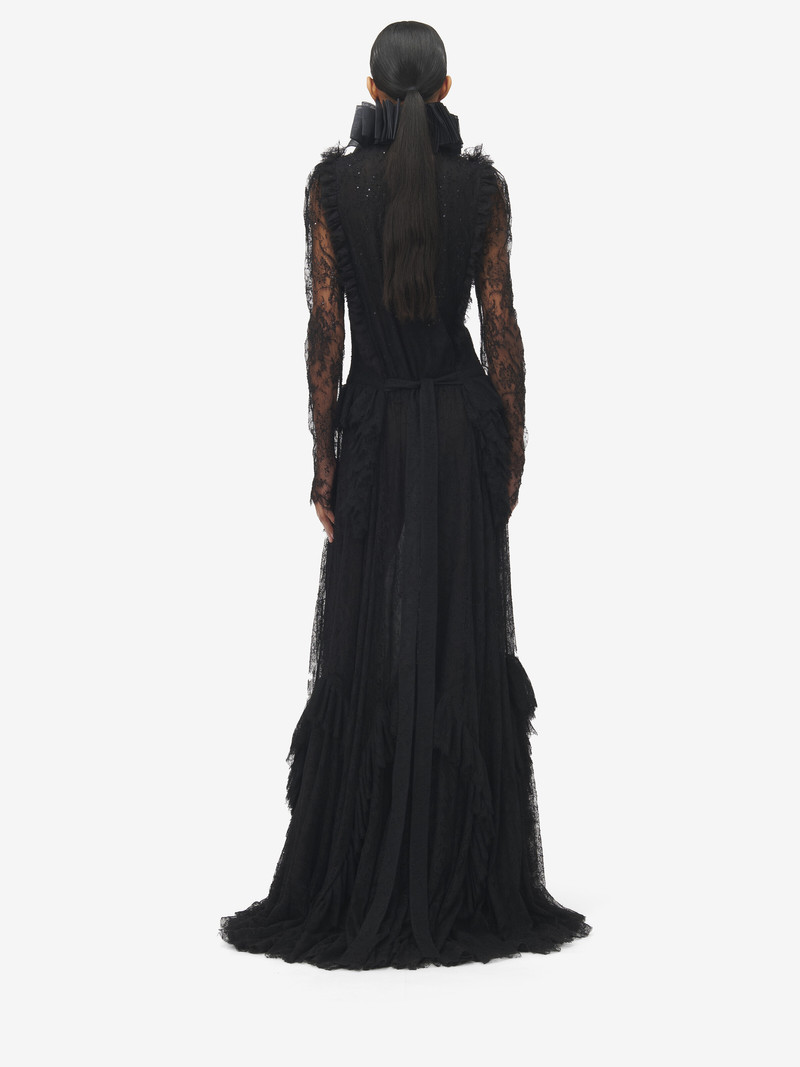 Floral Lace Embroidery Evening Dress 4