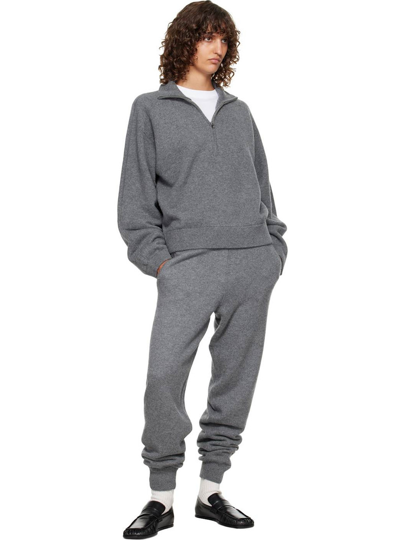 Loulou de Saison Gray Dries Cashmere Zipped Sweater outlook