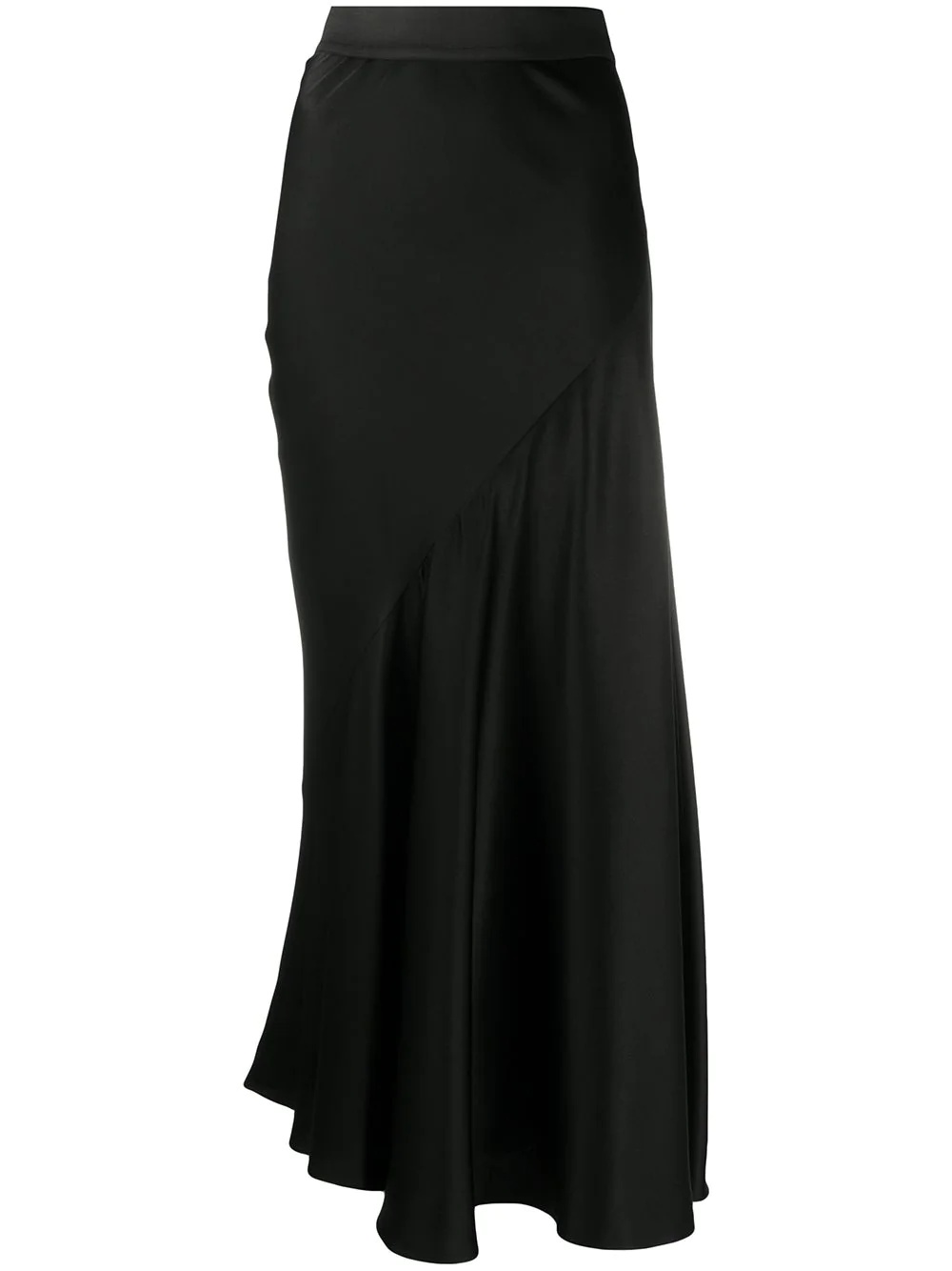 asymmetric hem maxi skirt - 1