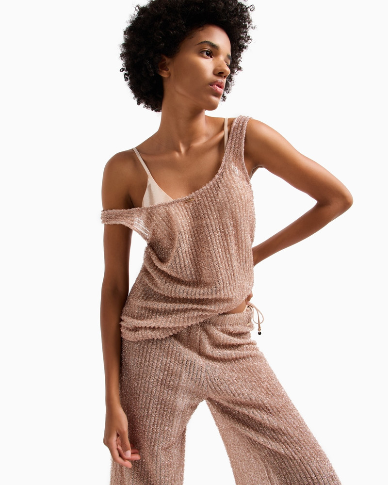 EMPORIO ARMANI FUZZY LUREX BEACHWEAR TANK TOP outlook