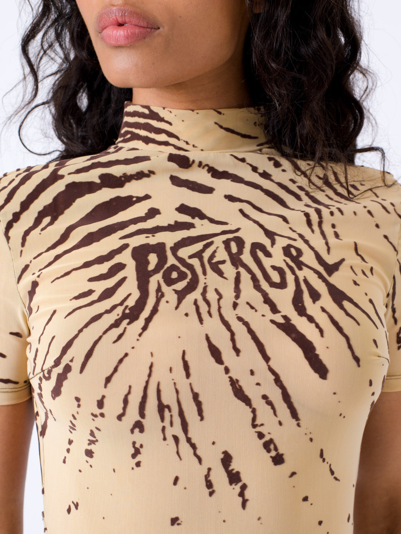 KNOCKOUT DRESS BEIGE ZEBRA PRINT - 6