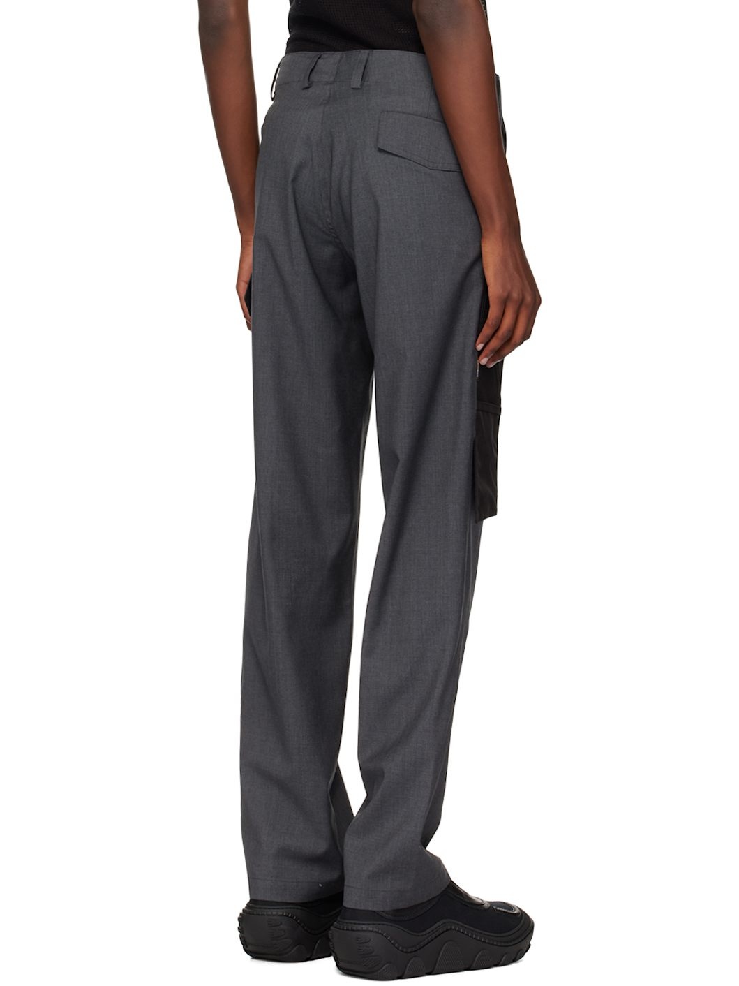 Gray Knife Pocket Cargo Pants - 3