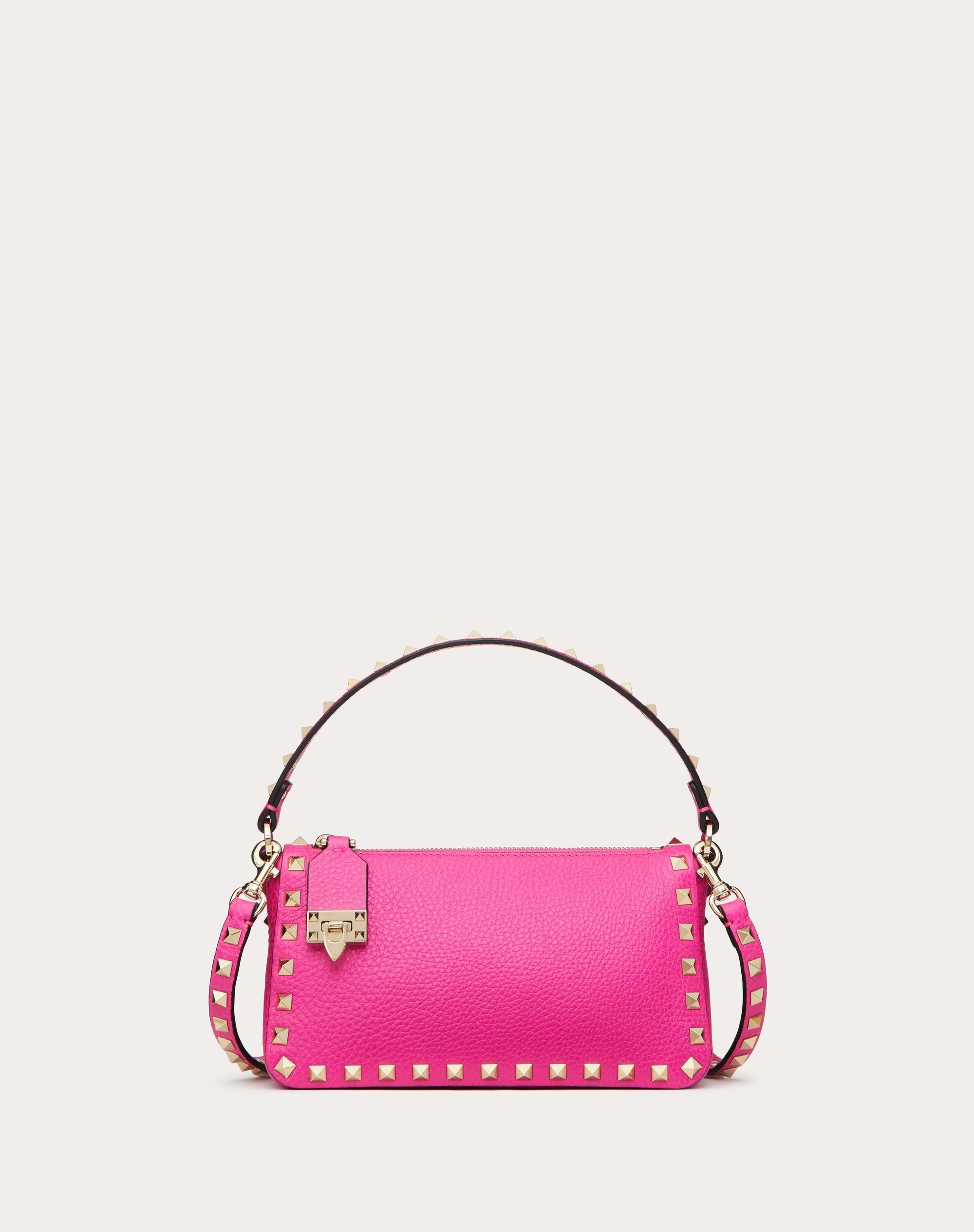 SMALL ROCKSTUD GRAINY CALFSKIN CROSSBODY BAG - 1