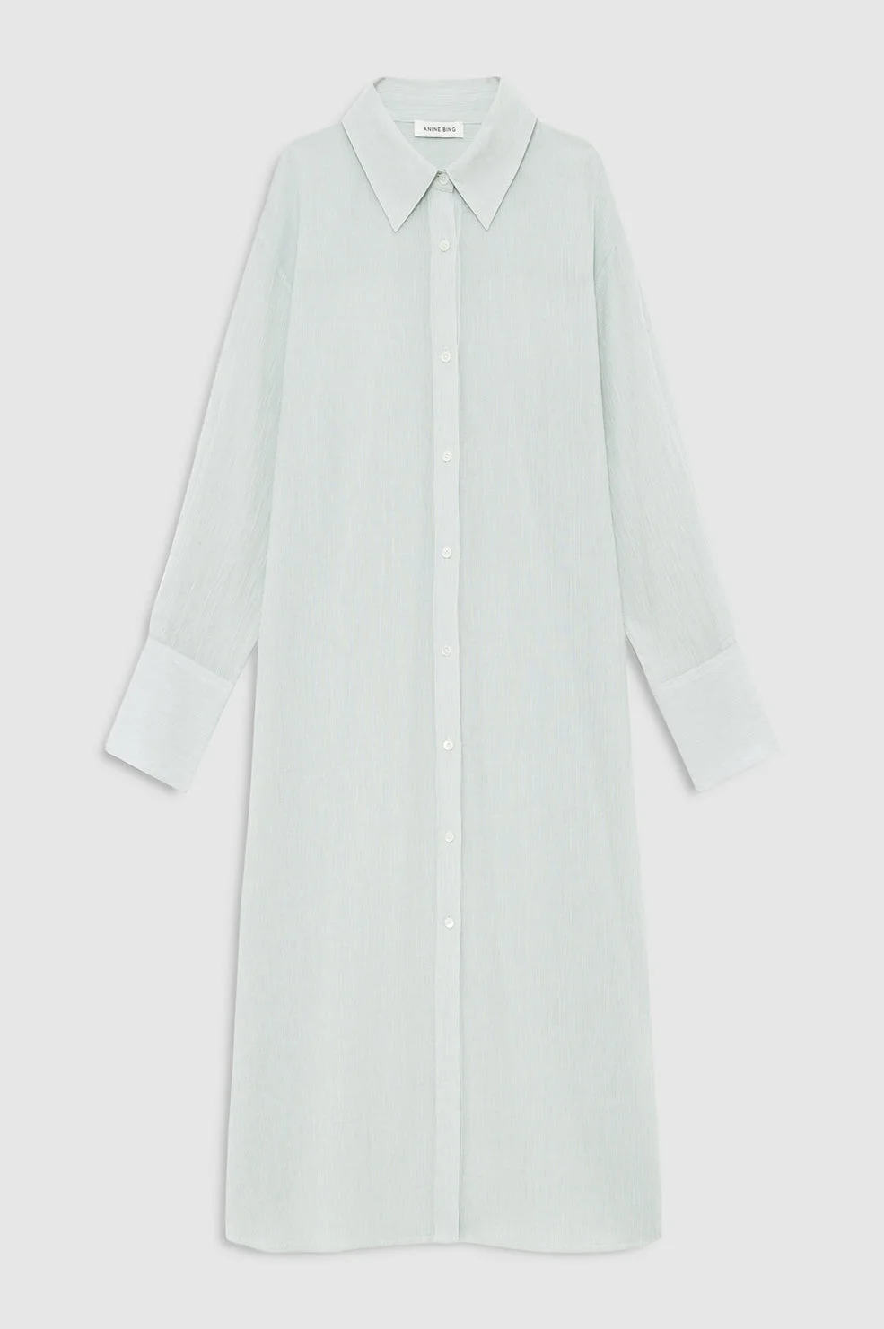 Noemi Dress - Green And White Mini Stripe - 1