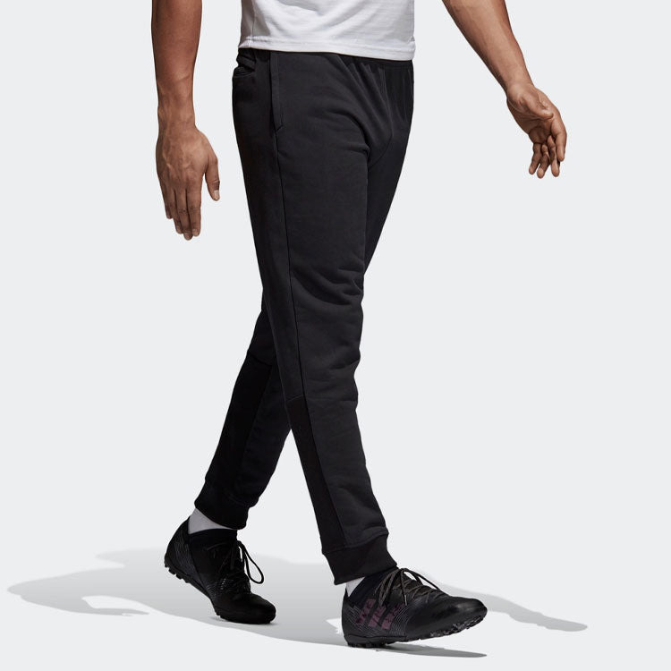 Men's adidas Solid Color Knit Soccer/Football Sports Pants/Trousers/Joggers Black CW7430 - 5