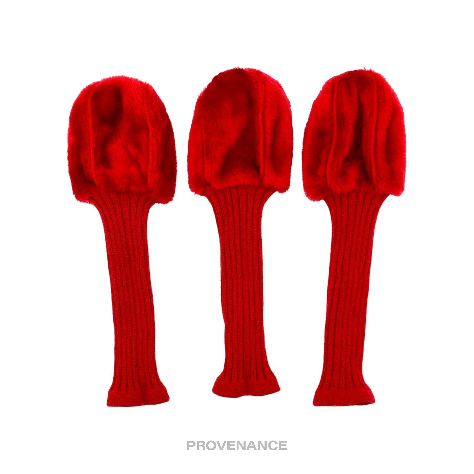 Balenciaga Golf Club Sock Set - Red Faux Fur - 2