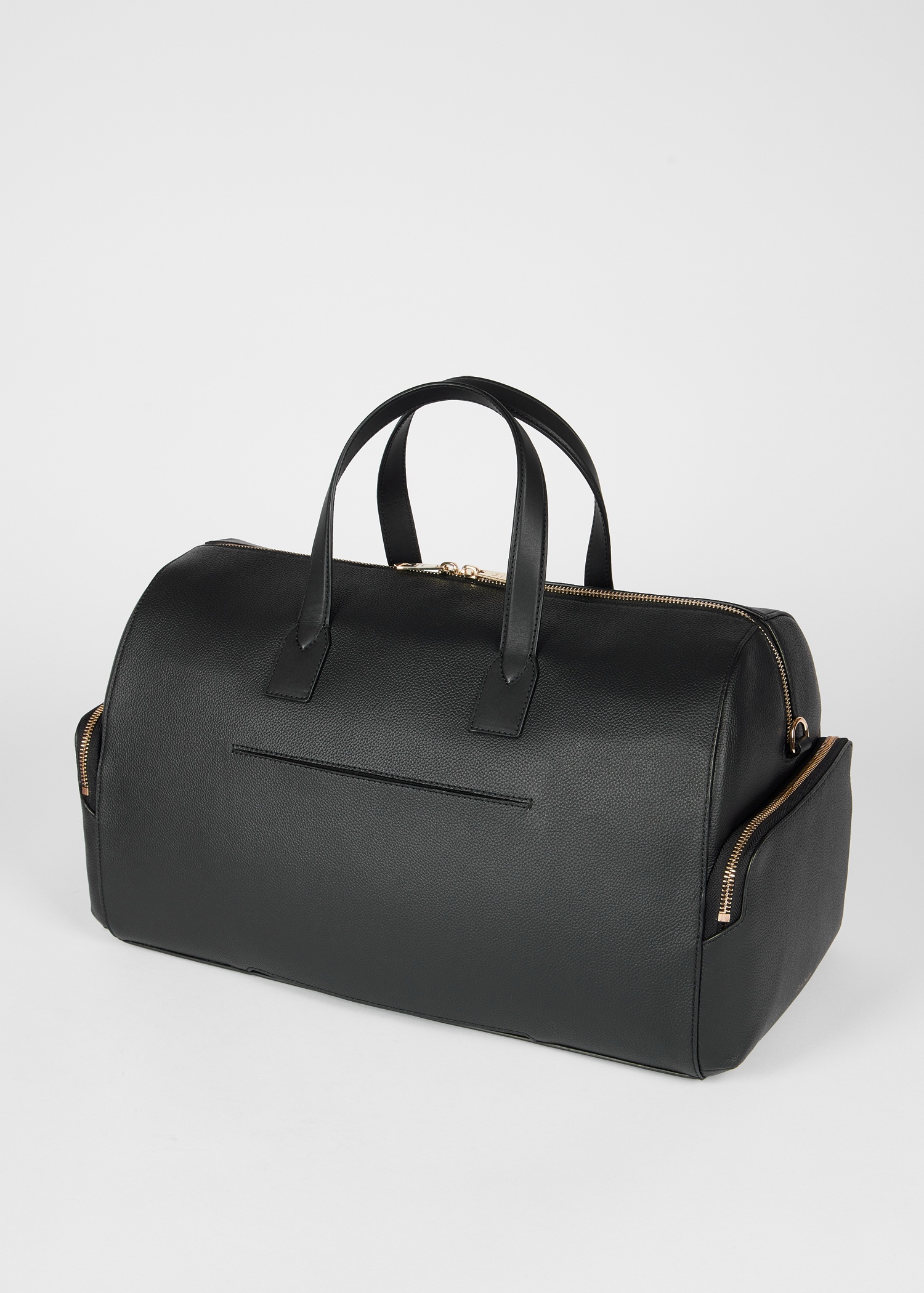 Black Leather 'Signature Stripe' Trim Day Holdall - 4