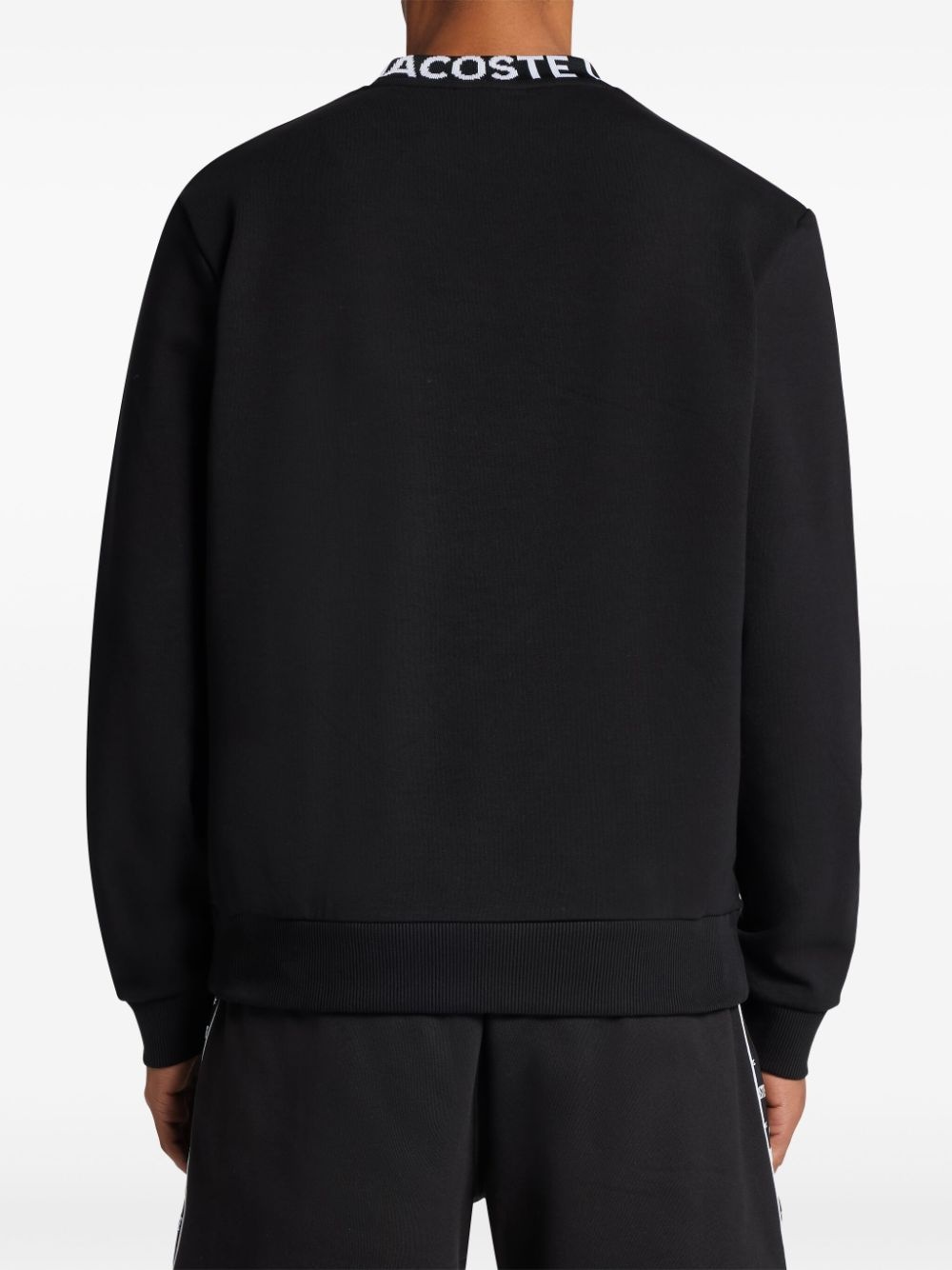 logo-jacquard collar sweatshirt - 4