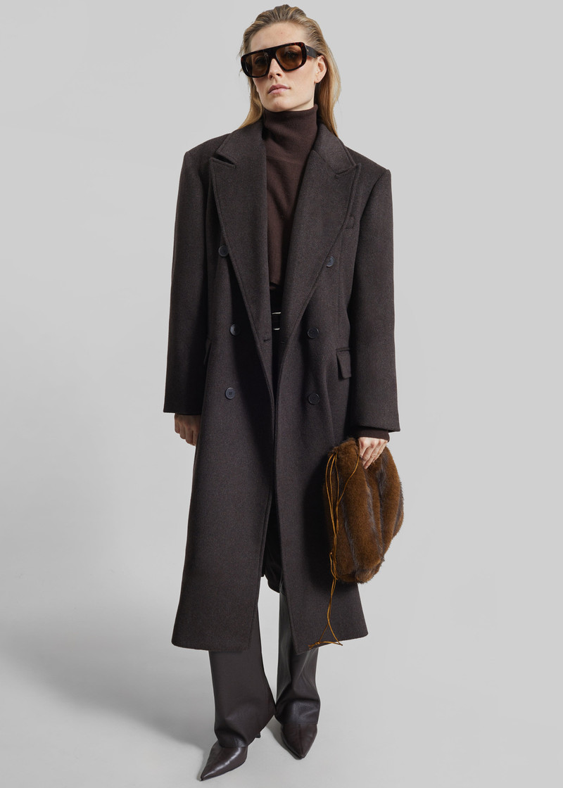 Bellace Wool Coat - Brown 7