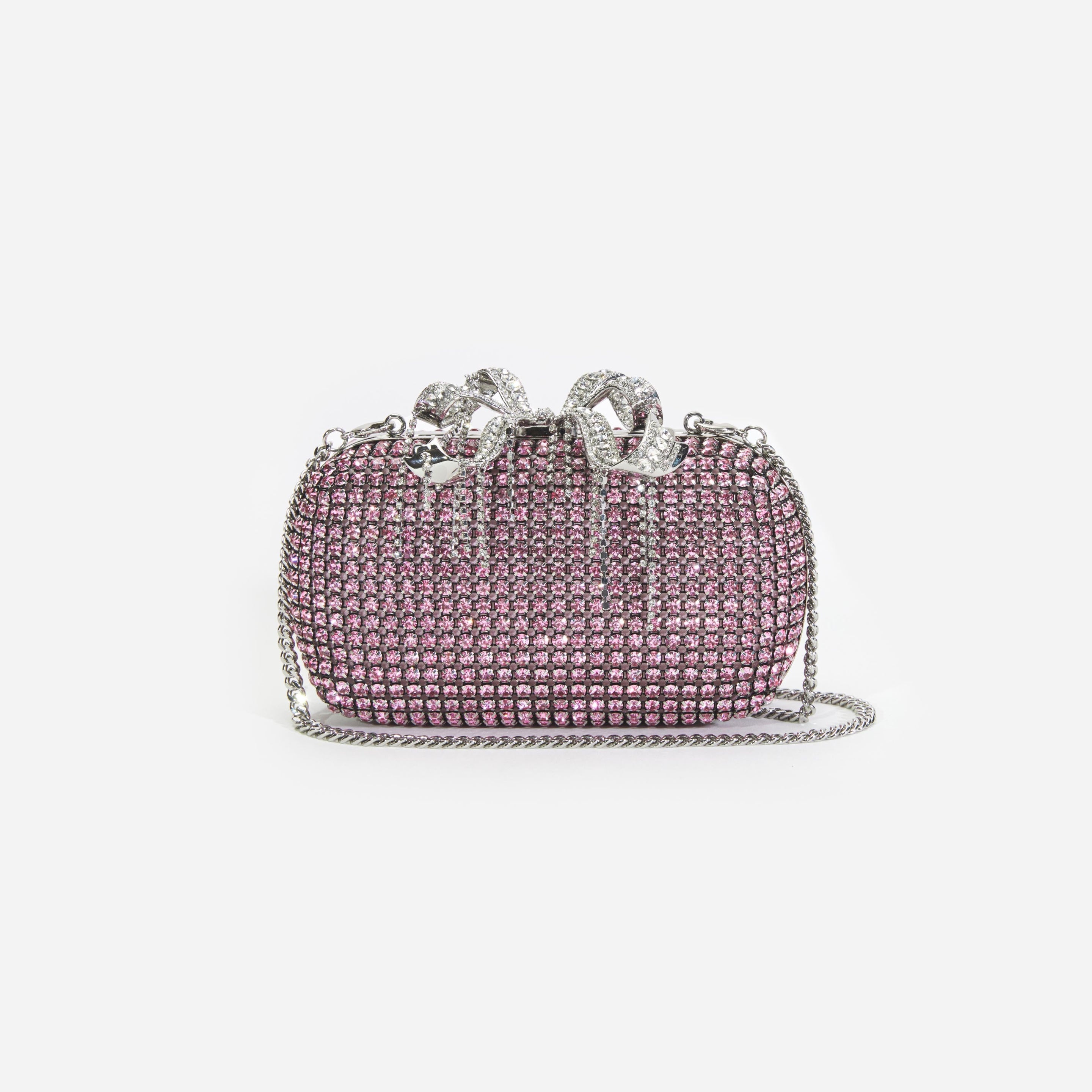 Pink Chainmail Clutch Bag - 4