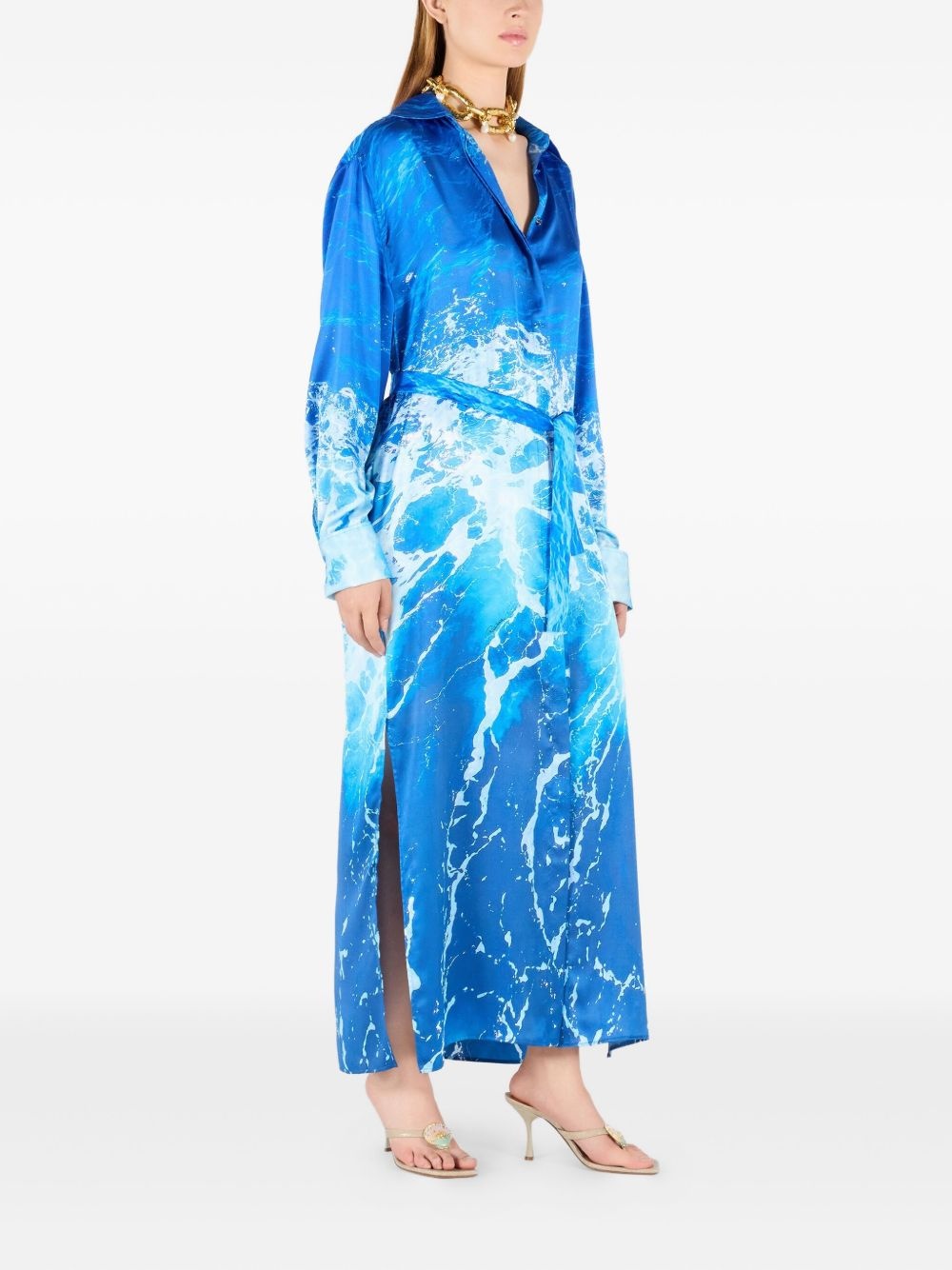 abstract-print midi dress - 3