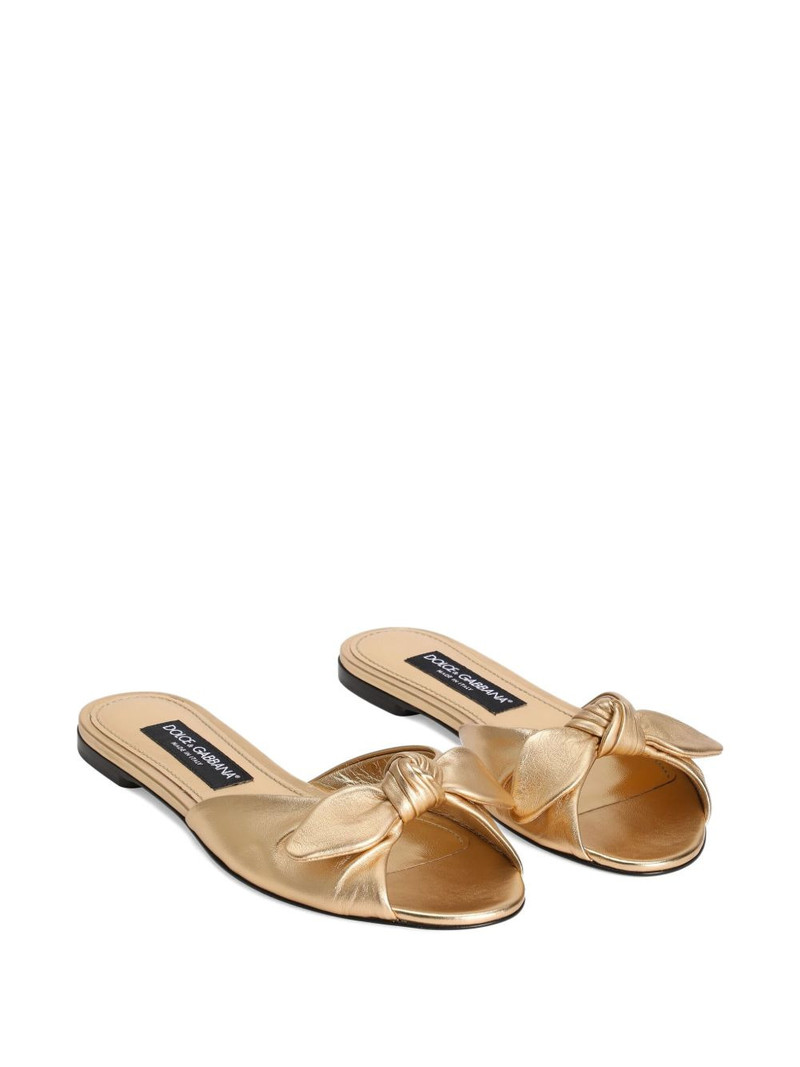 Dolce & Gabbana bow-detail leather sandals outlook
