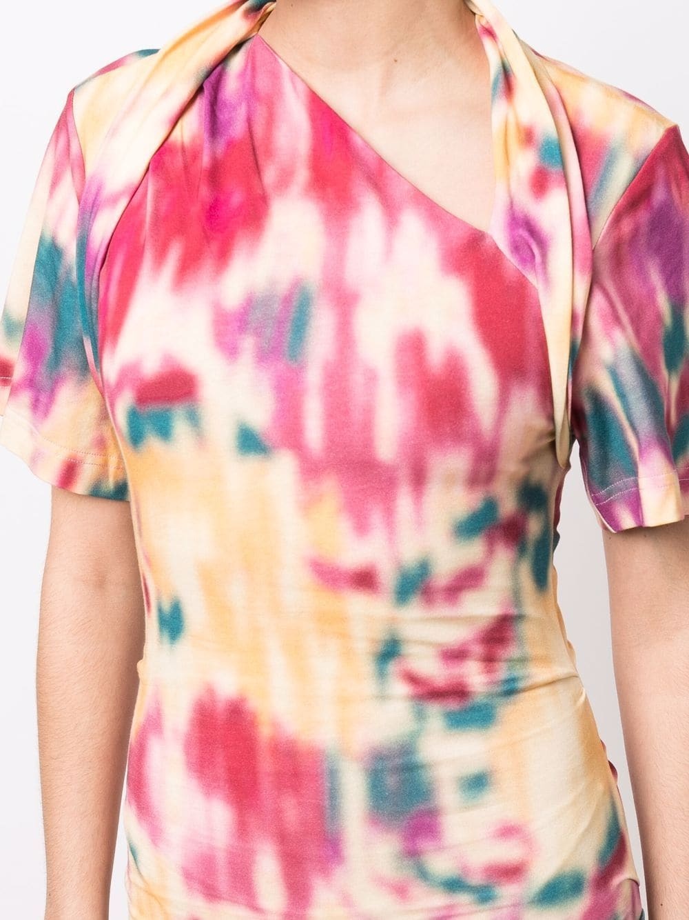 abstract-print bolero mini-dress - 6