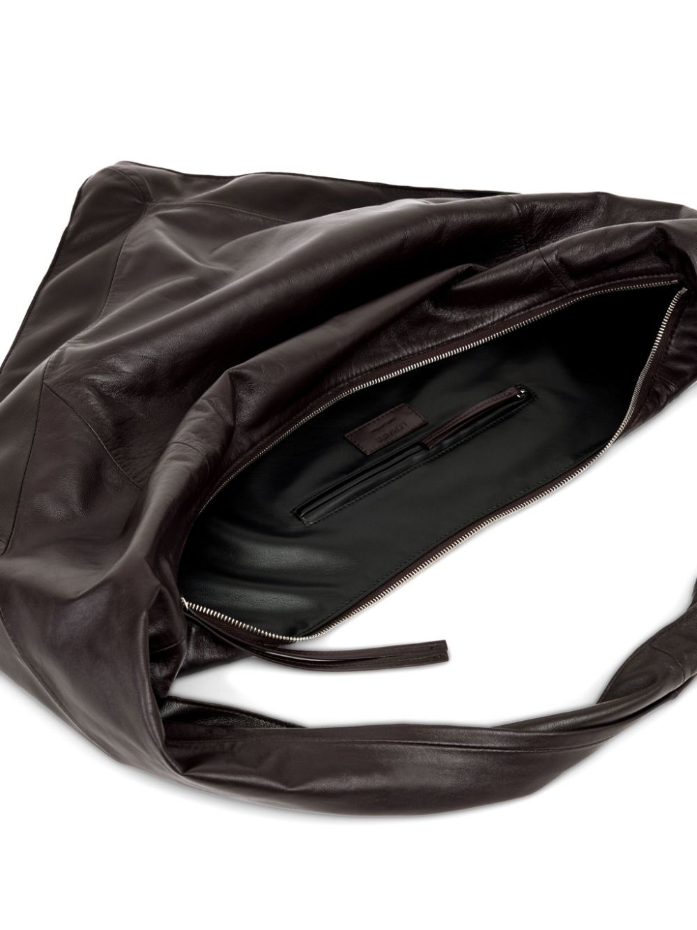 Scarf leather shoulder bag - 5