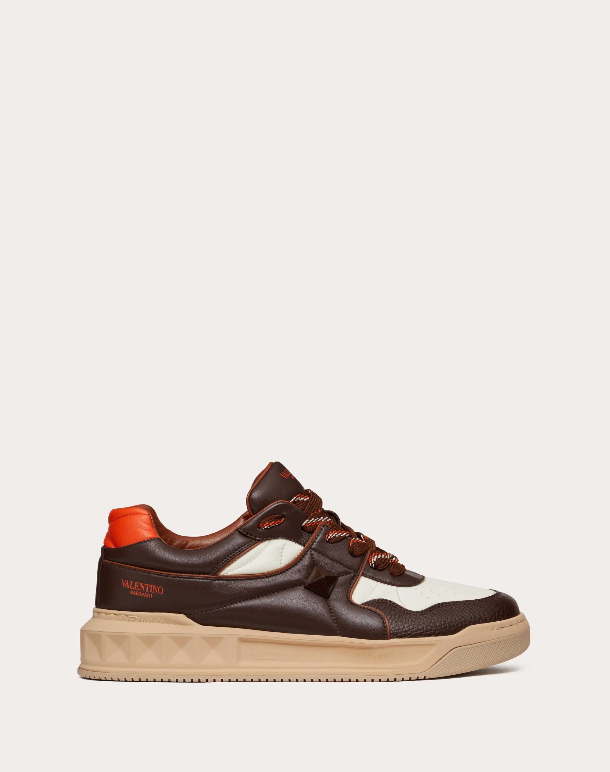 ONE STUD NAPPA LEATHER LOW-TOP SNEAKER - 1