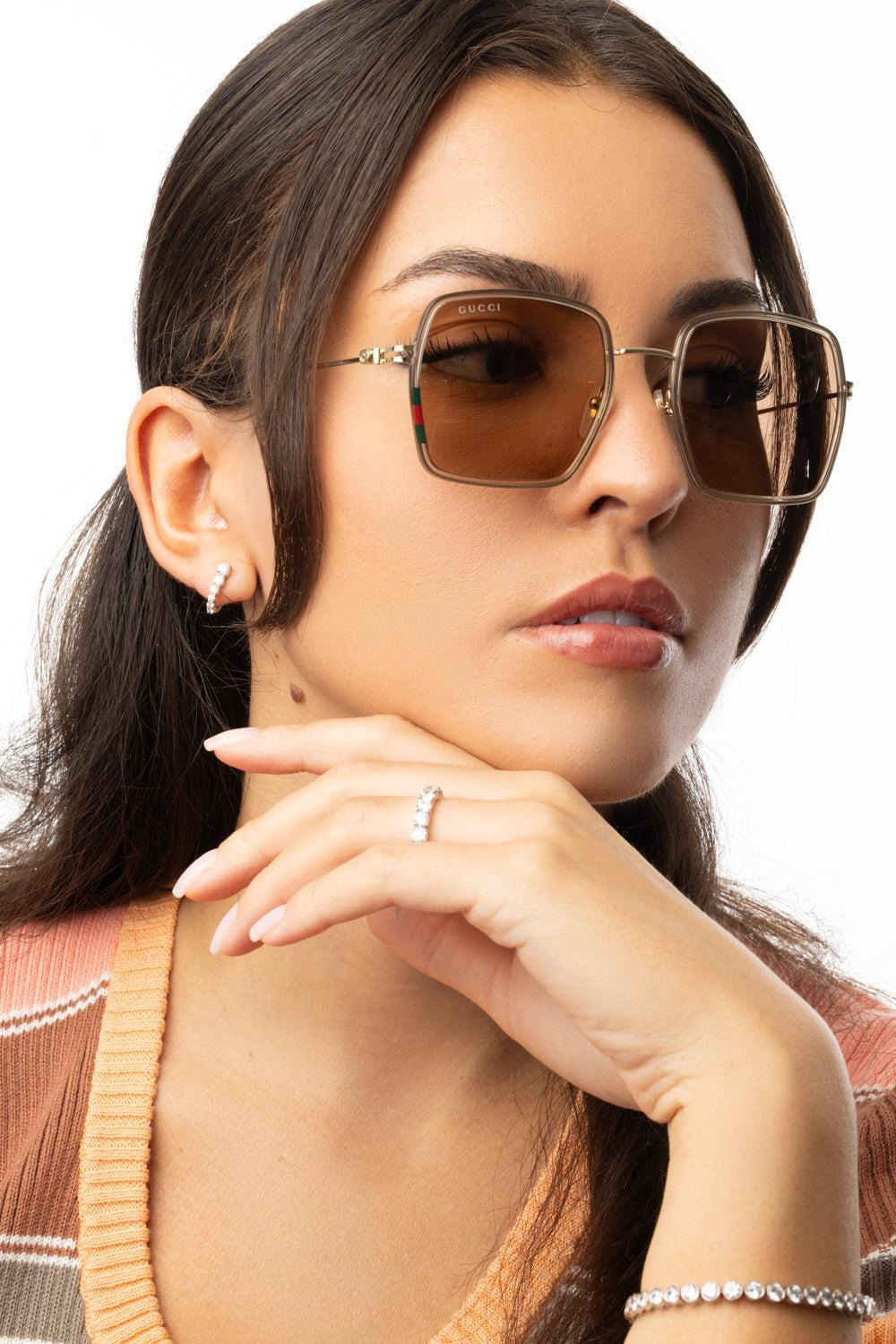 Slim Side Large Square Sunglasss - 2