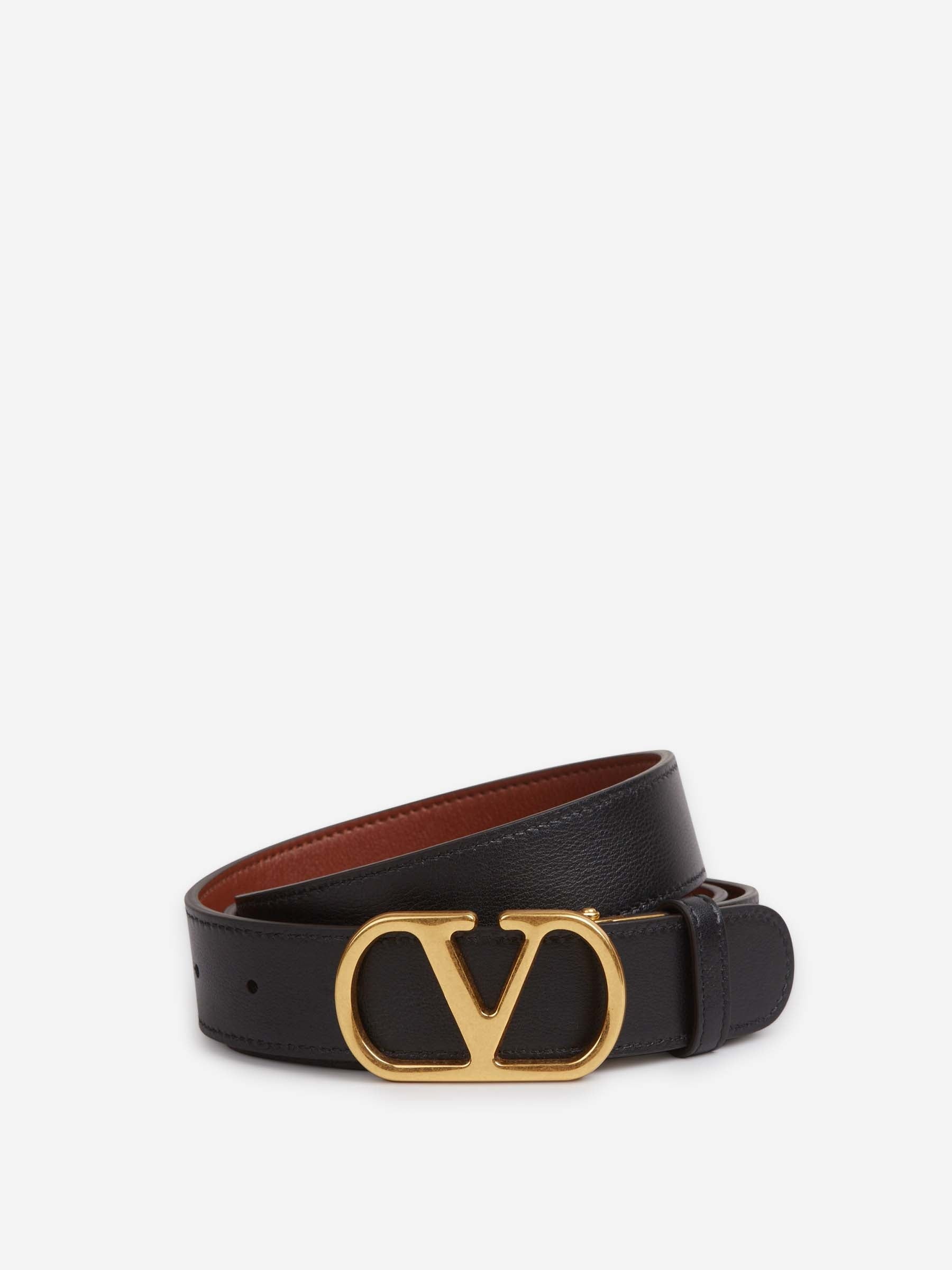 VLOGO LEATHER BELT - 2