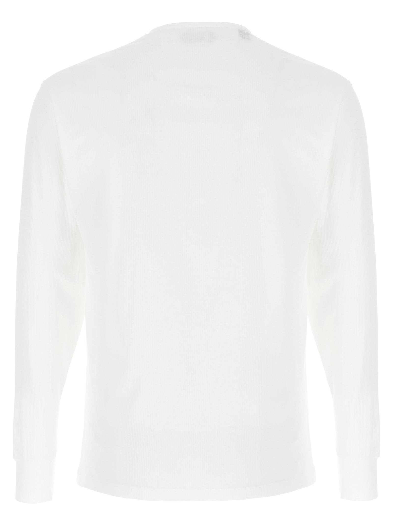 Ribbed Cotton T-Shirt White - 2